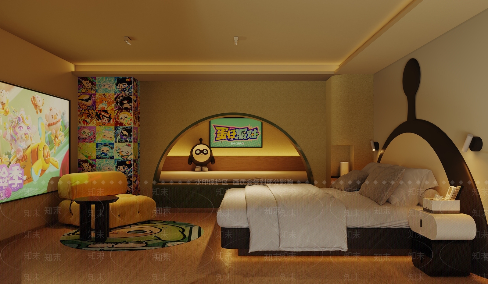 奶油原木公寓3D模型下载【ID:1202035814】