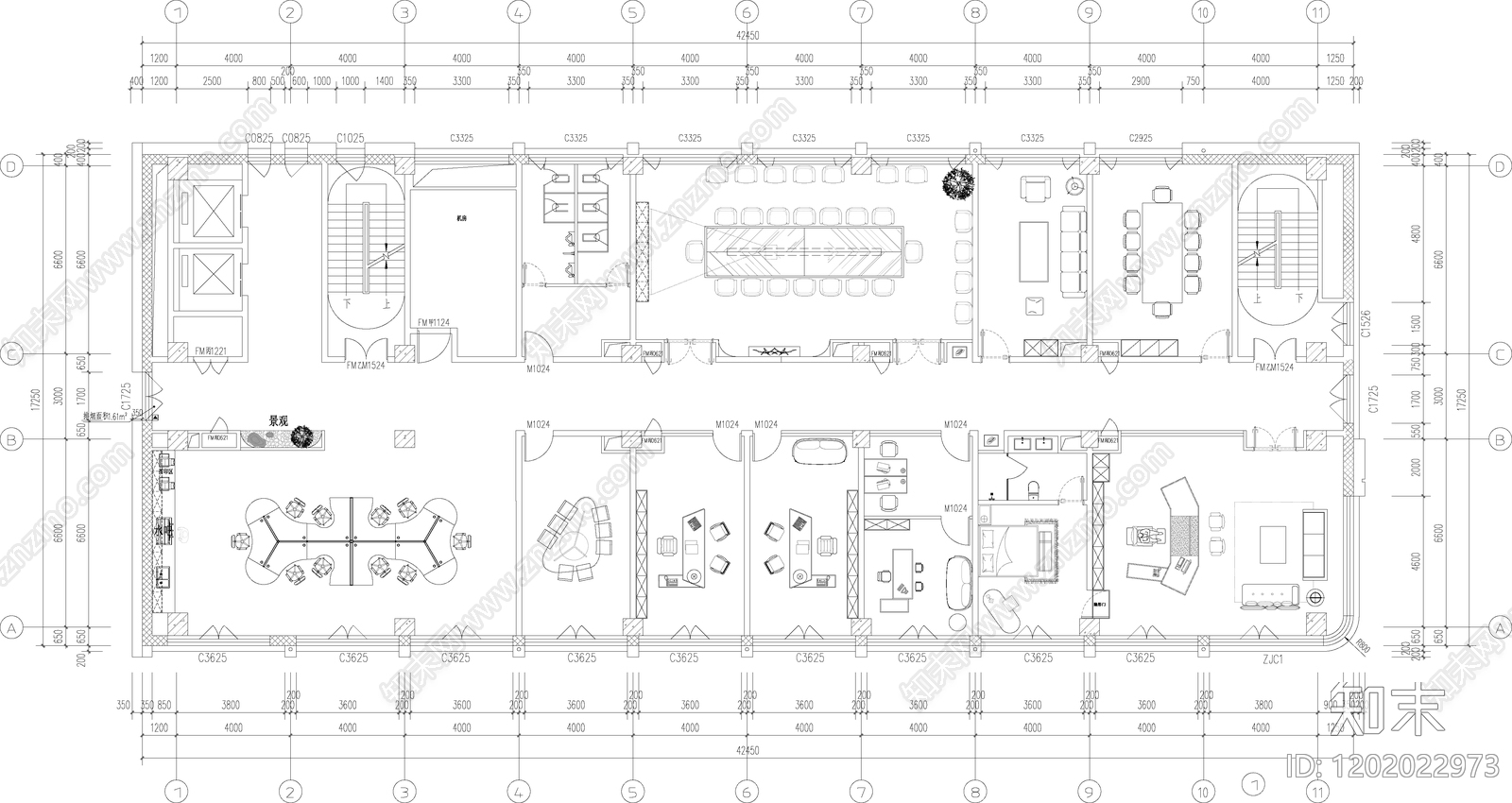 现代其他工装空间cad施工图下载【ID:1202022973】