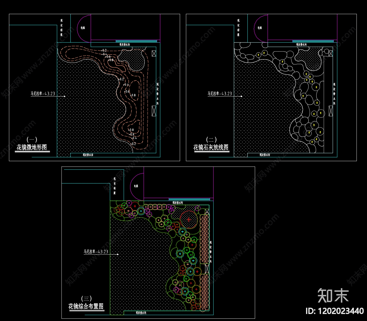 植物配置图库cad施工图下载【ID:1202023440】