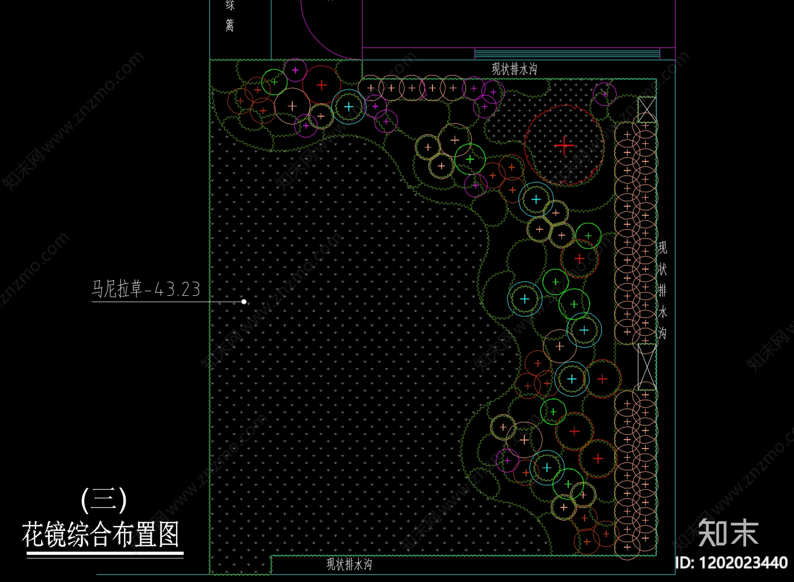 植物配置图库cad施工图下载【ID:1202023440】