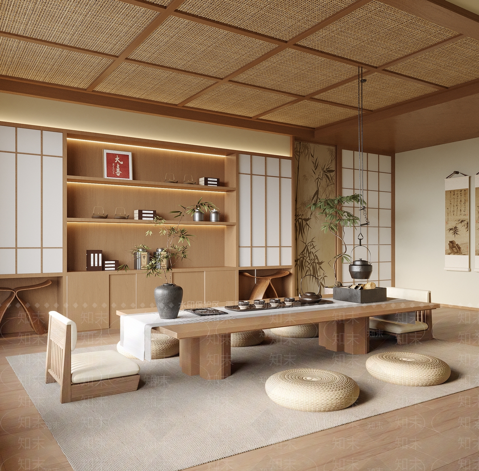 复古茶室SU模型草图