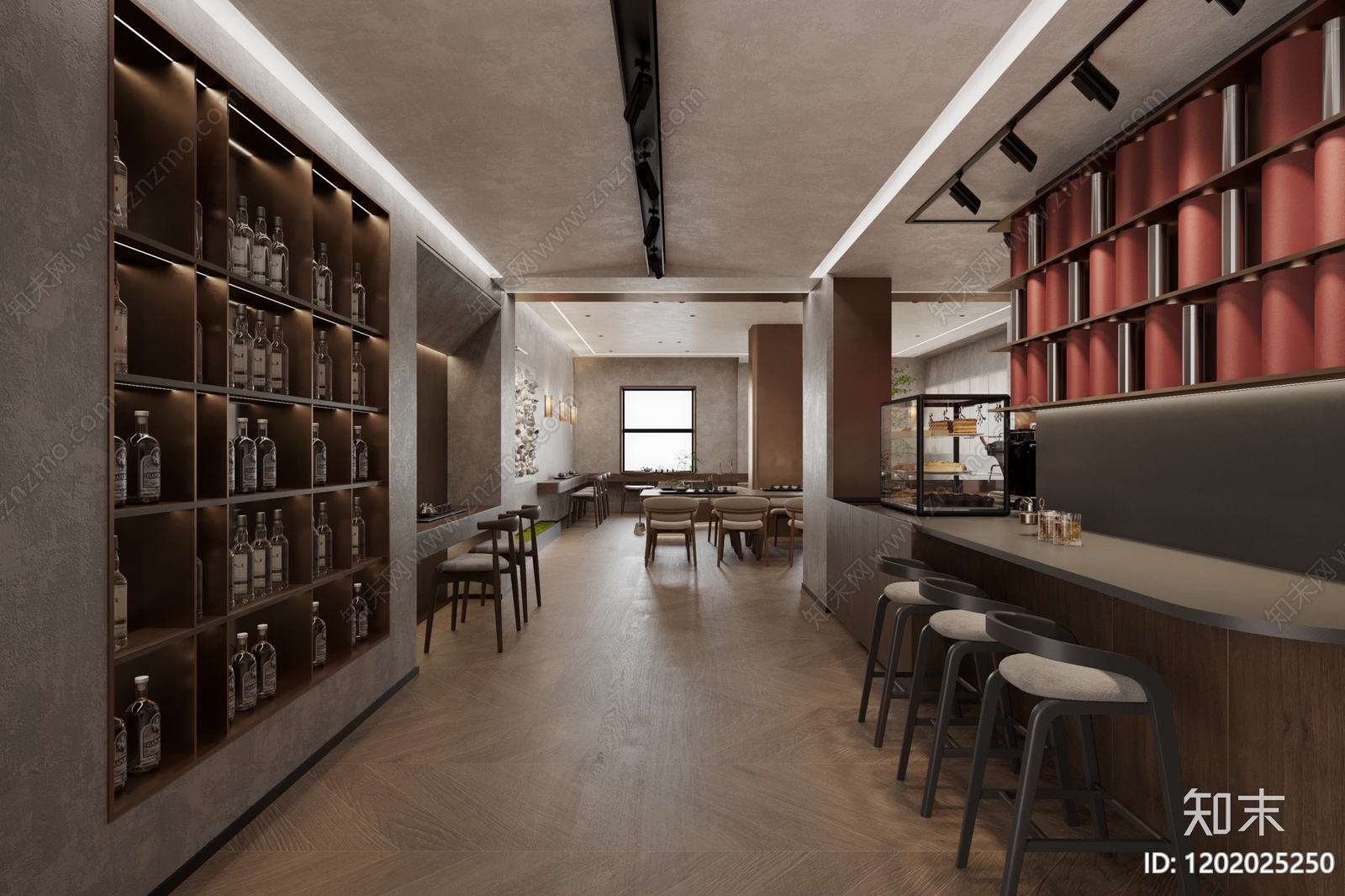 现代奶油茶餐厅cad施工图下载【ID:1202025250】