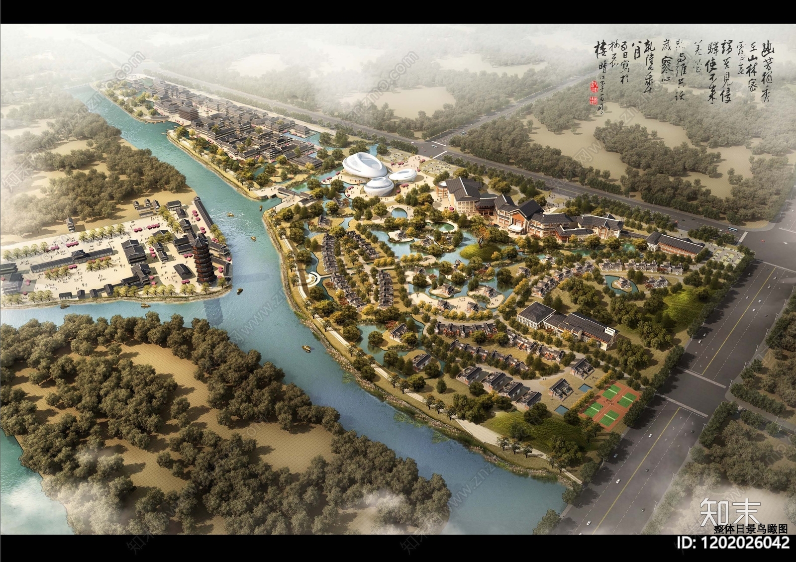 现代新中式展馆建筑下载【ID:1202026042】