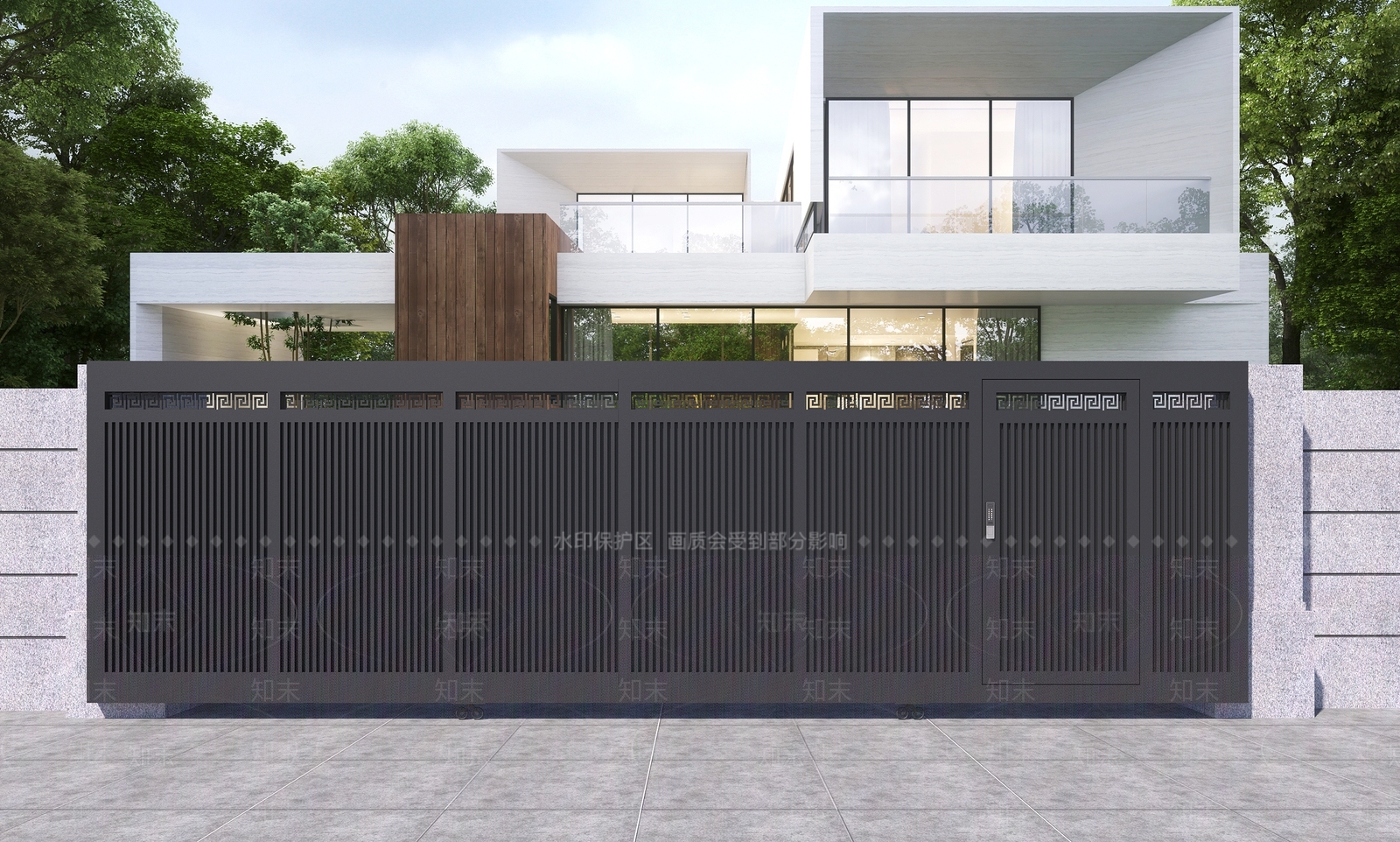 新中式中式大门3D模型下载【ID:1202026324】