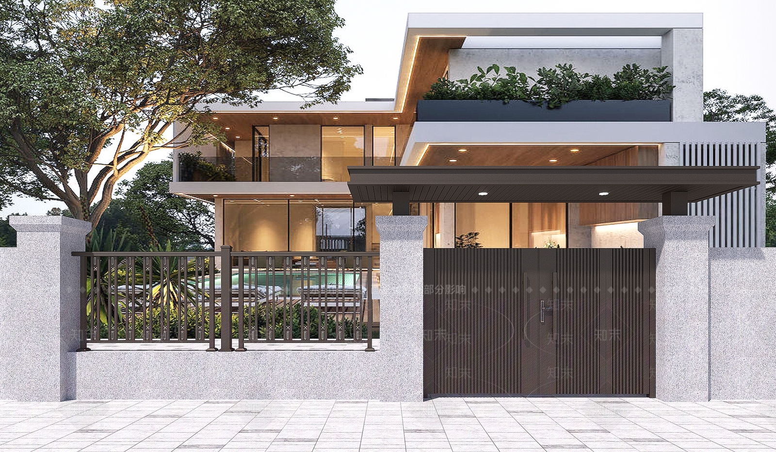 新中式中式大门3D模型下载【ID:1202026524】