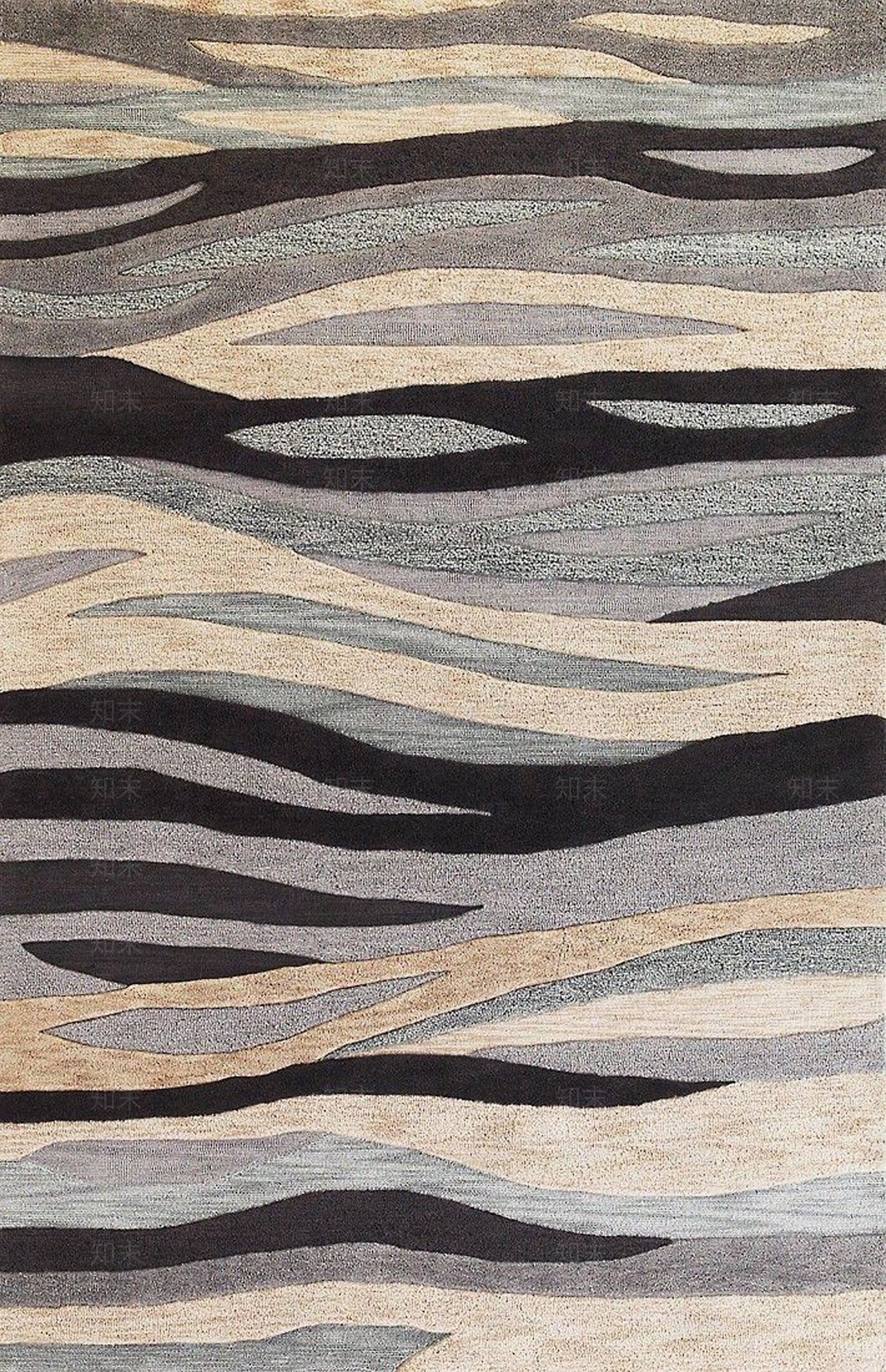 新中式轻奢条纹地毯贴图