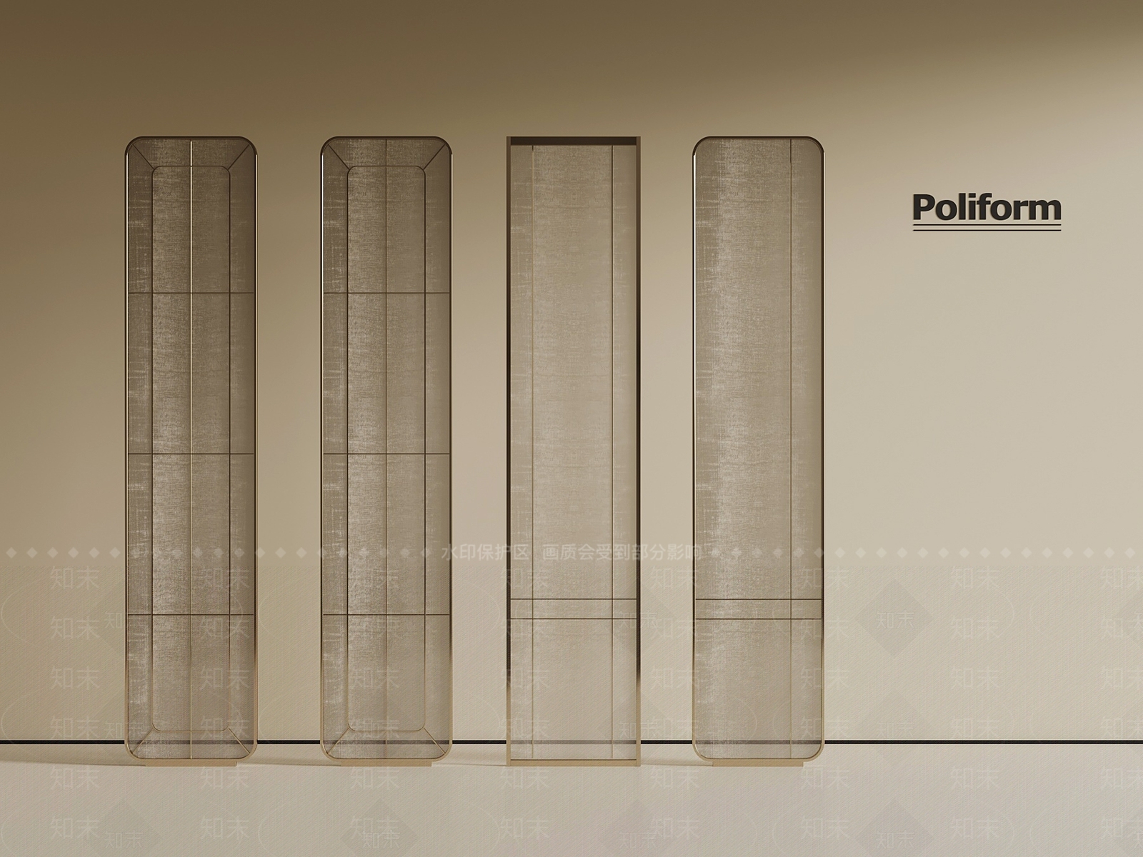 现代屏风3D模型下载【ID:1202027091】