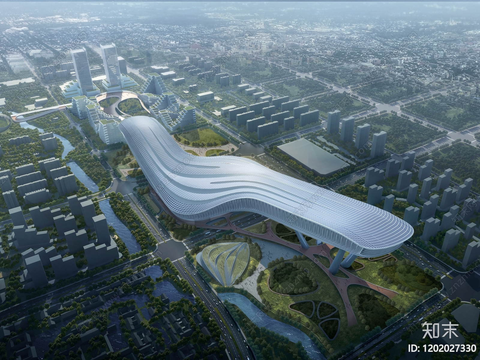 现代体育馆建筑下载【ID:1202027330】