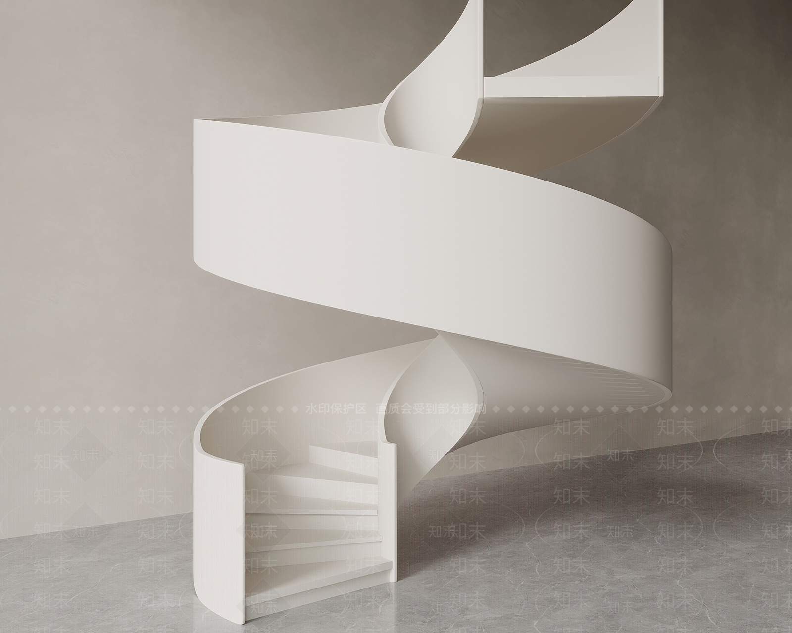 现代旋转楼梯3D模型下载【ID:1202027225】