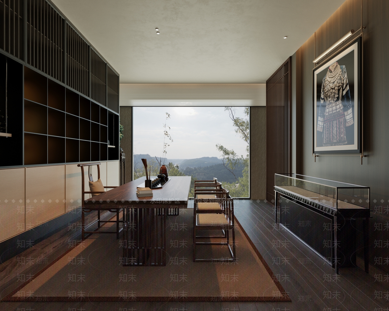 新中式禅意茶室3D模型下载【ID:1202028838】