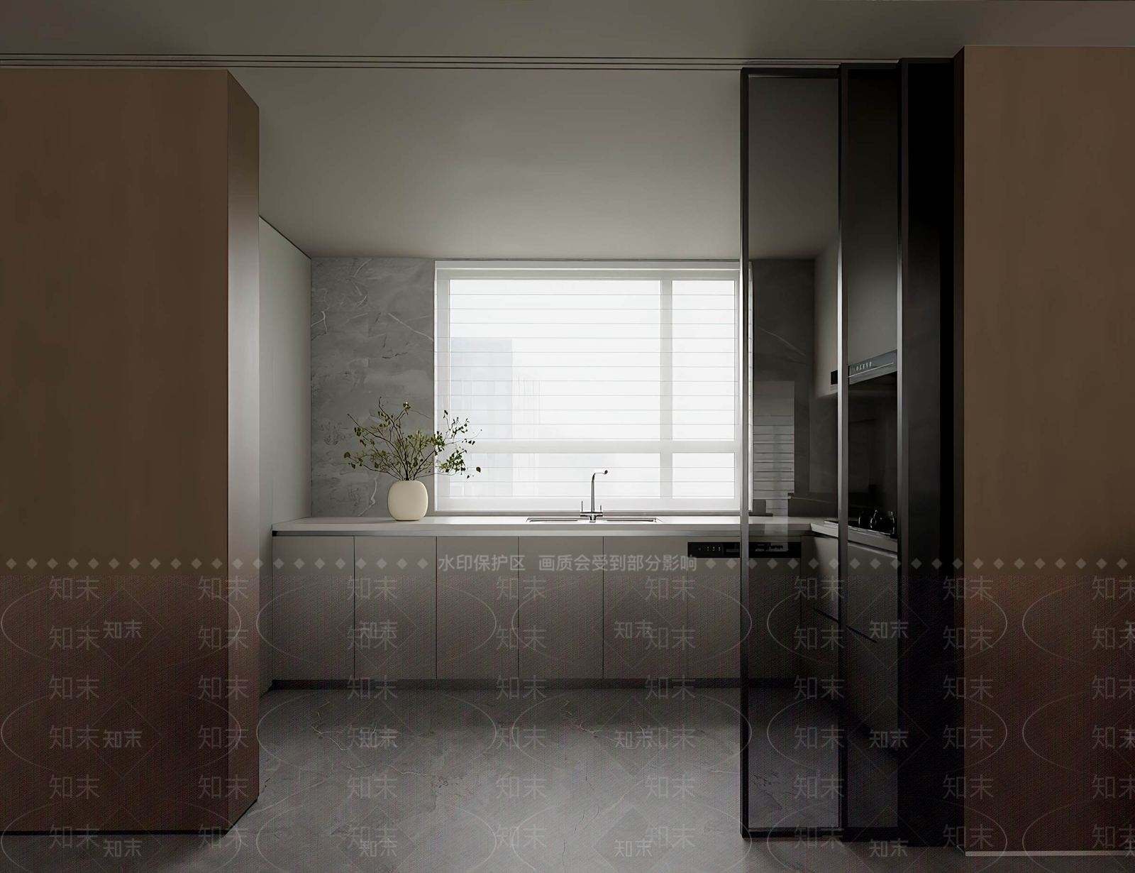 现代极简推拉门3D模型下载【ID:1202034198】