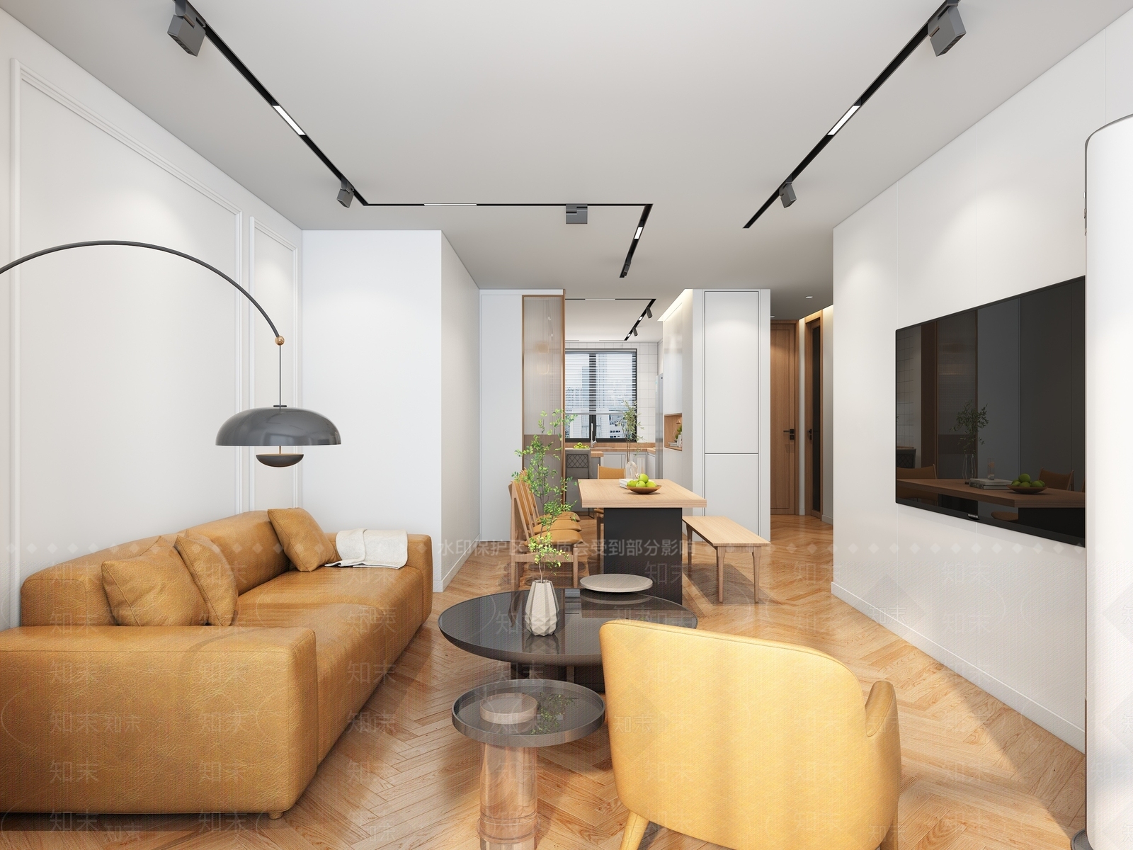 原木现代客餐厅3D模型下载【ID:1202032934】