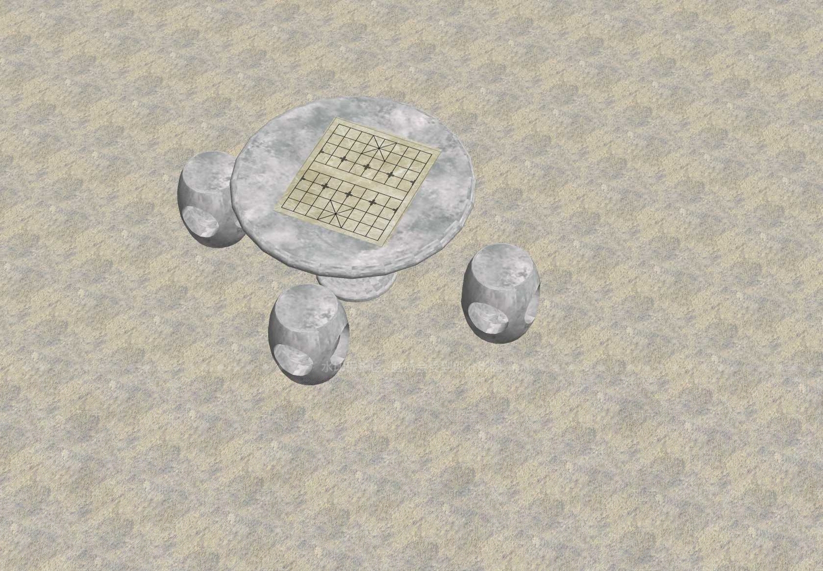 现代户外桌椅SU模型下载【ID:1202034999】