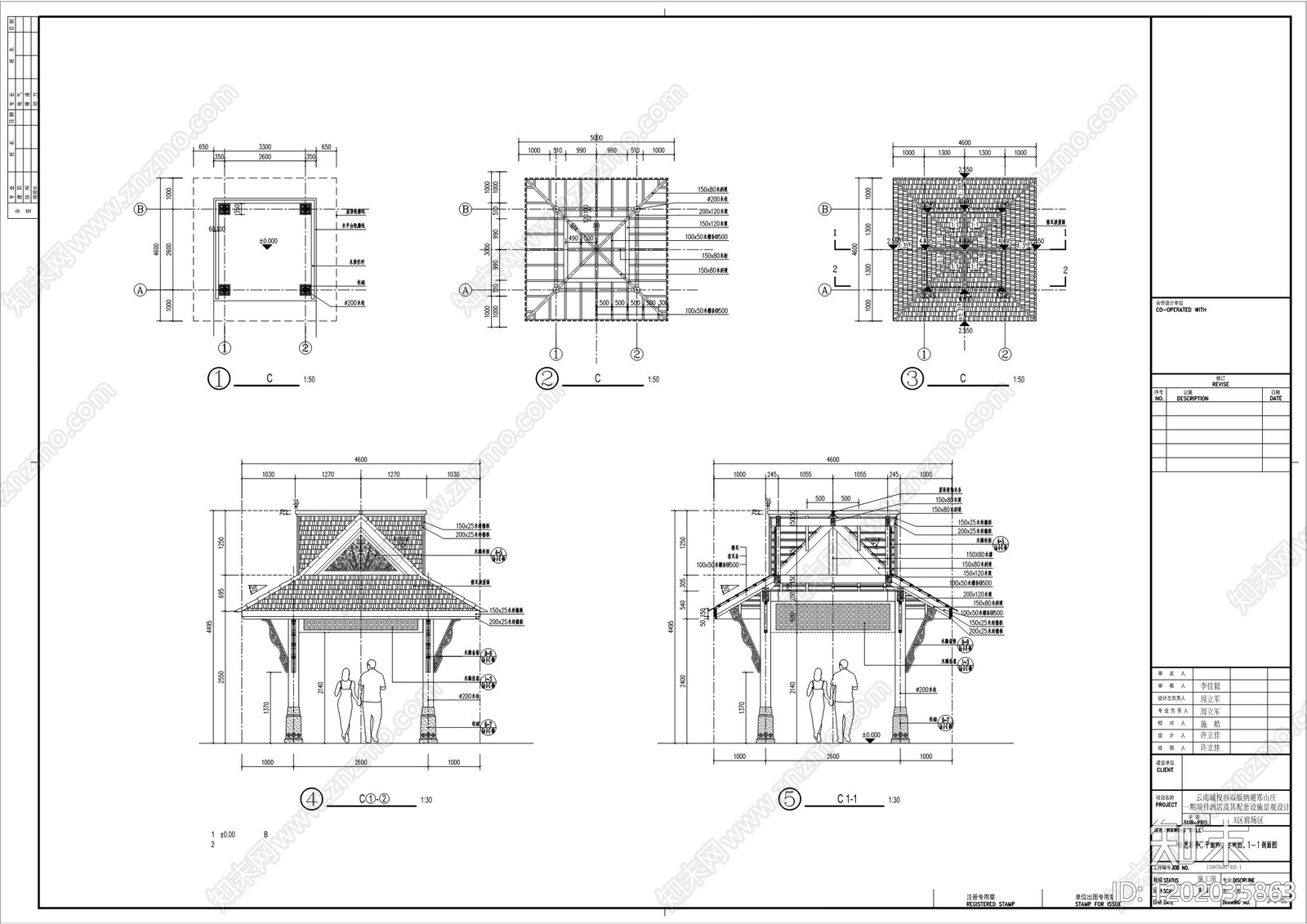 亭子cad施工图下载【ID:1202035863】