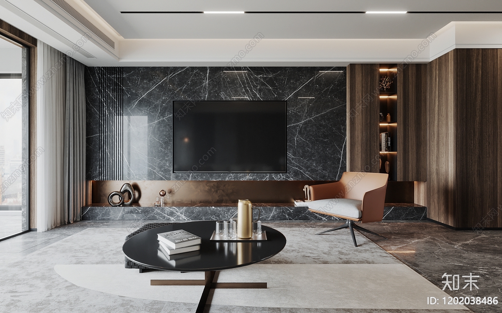 现代篮球场3D模型下载【ID:1202038486】