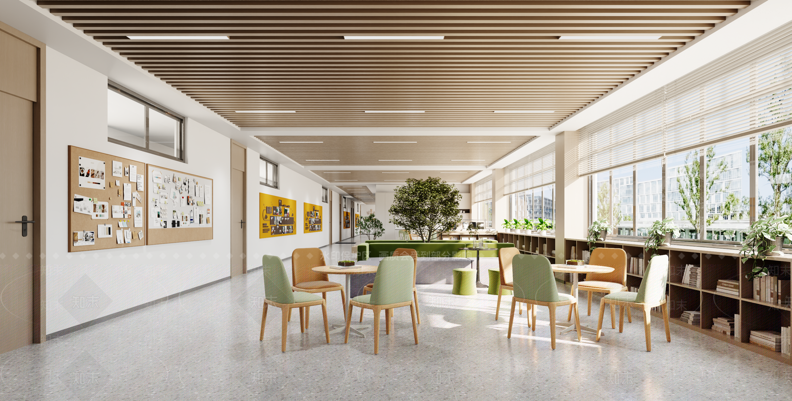 现代图书馆3D模型下载【ID:1202038532】