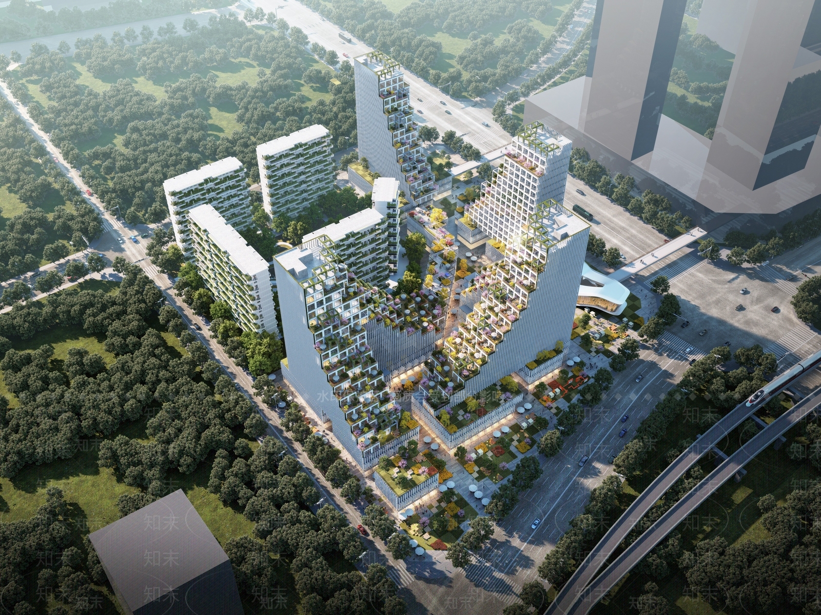 现代办公楼SU模型下载【ID:1202038861】