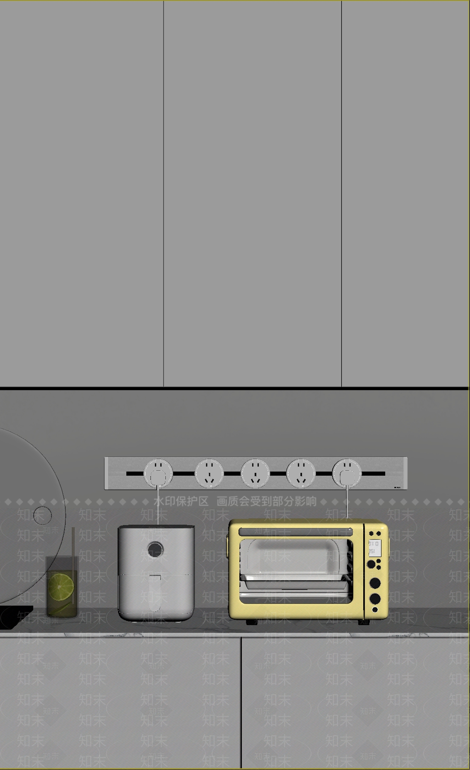 现代插座3D模型下载【ID:1202038812】