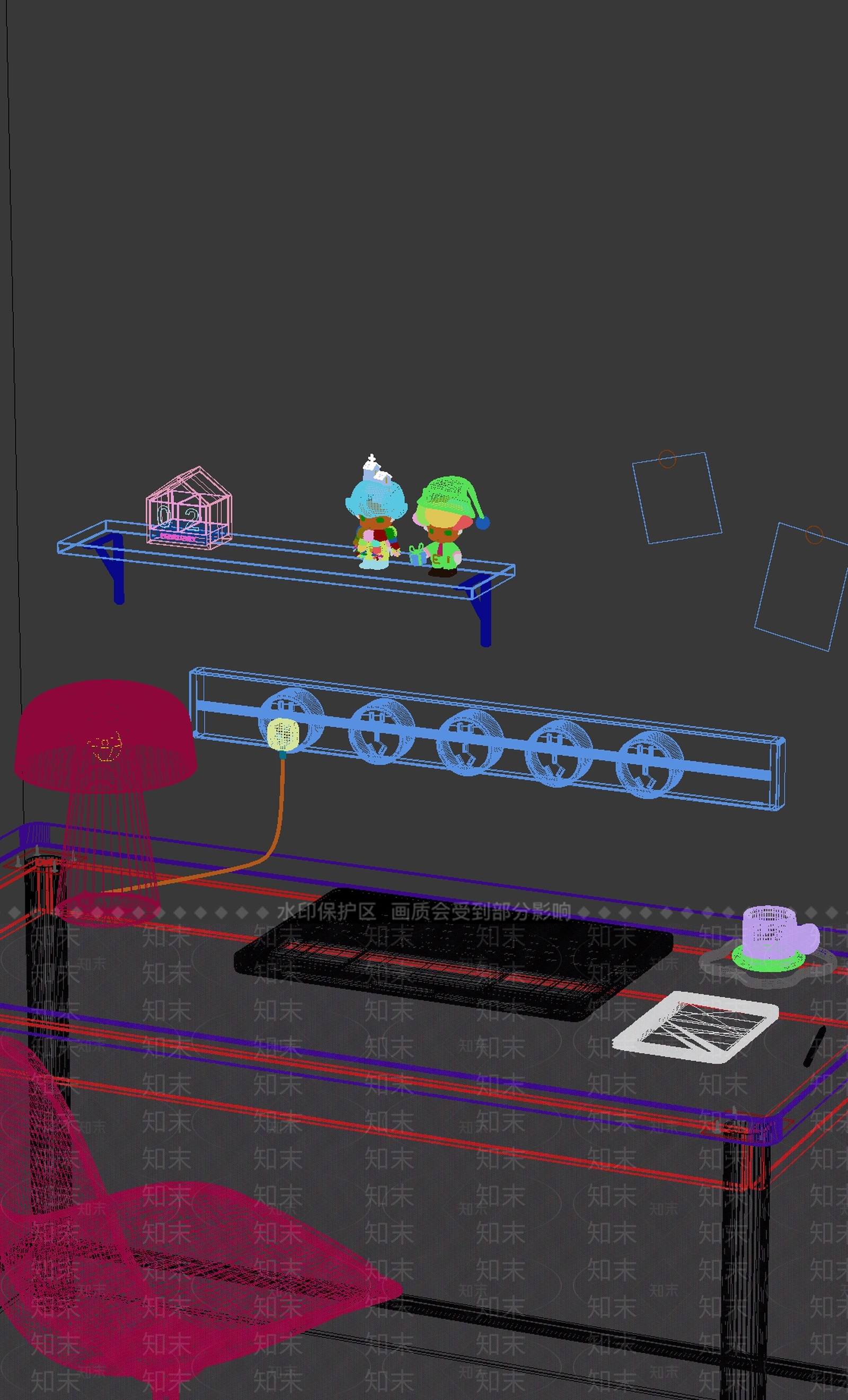 现代插座3D模型下载【ID:1202039226】