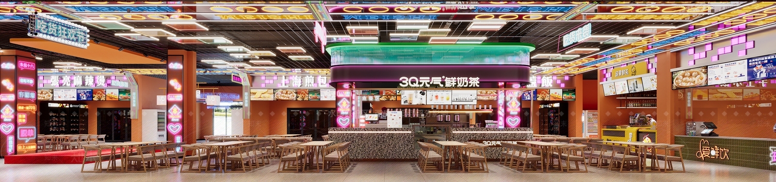 现代快餐店3D模型下载【ID:1202040558】