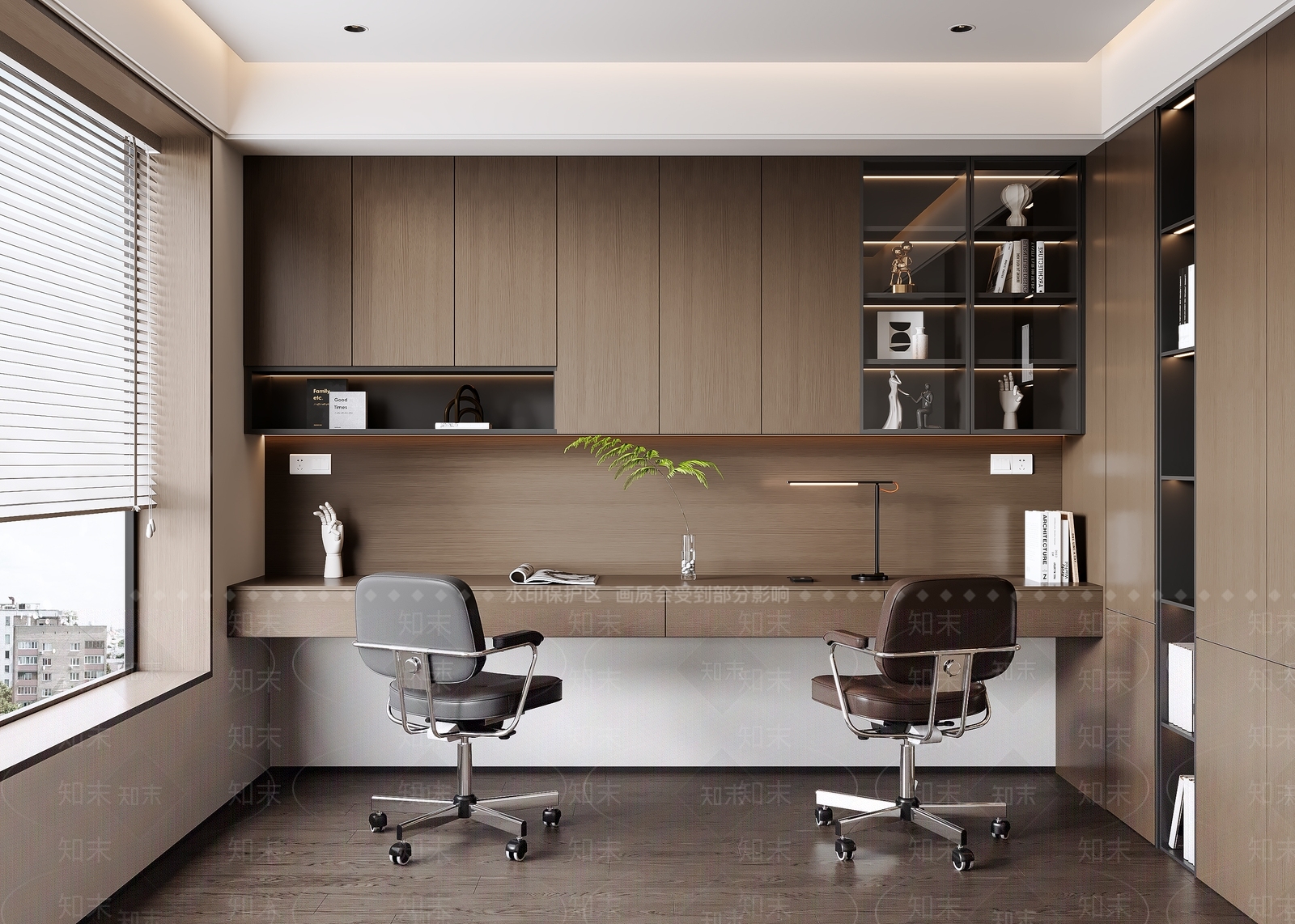 现代意式书房3D模型下载【ID:1202040963】