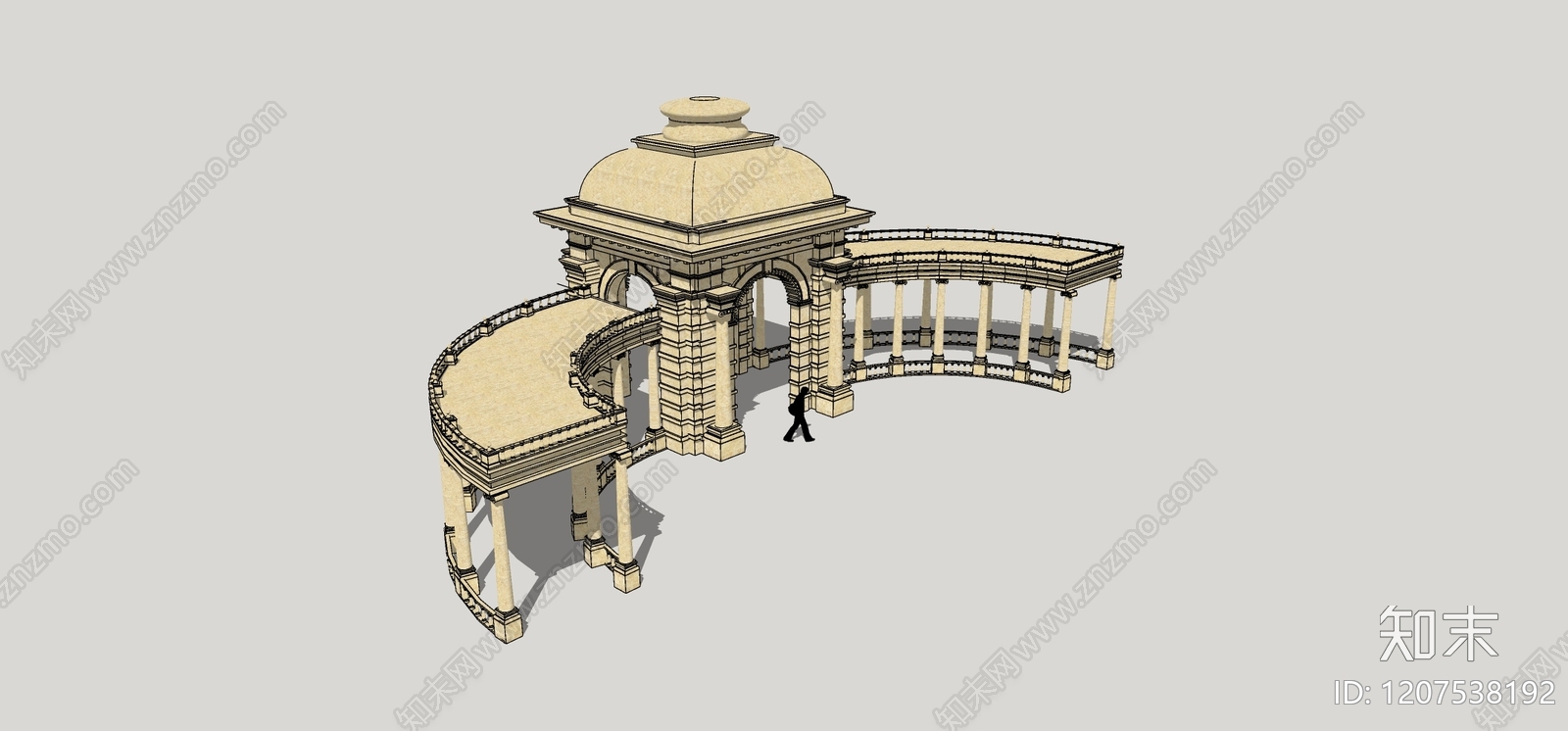 现代廊架SU模型下载【ID:1207538192】