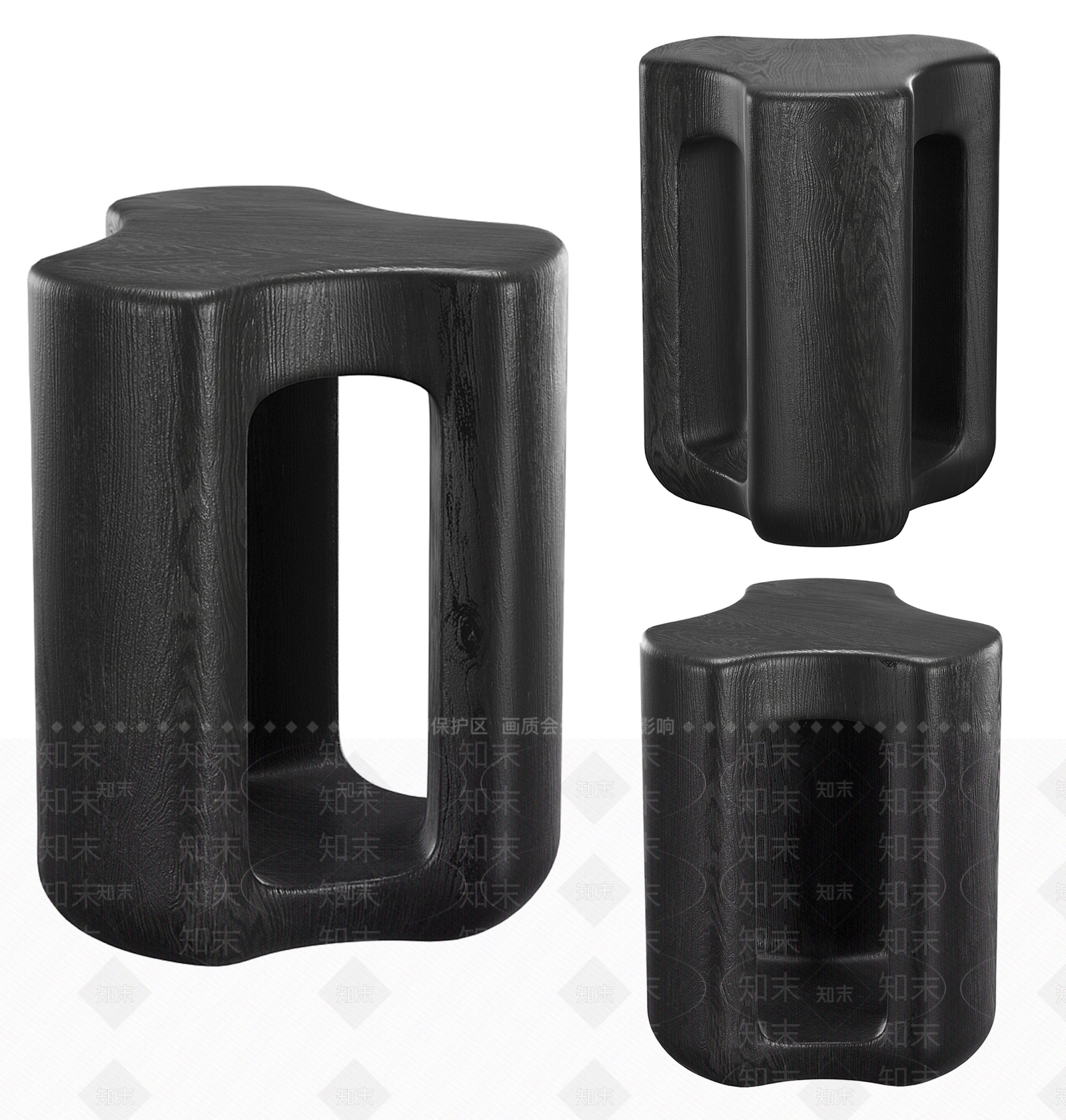 中古原木沙发凳SU模型下载【ID:1202044571】