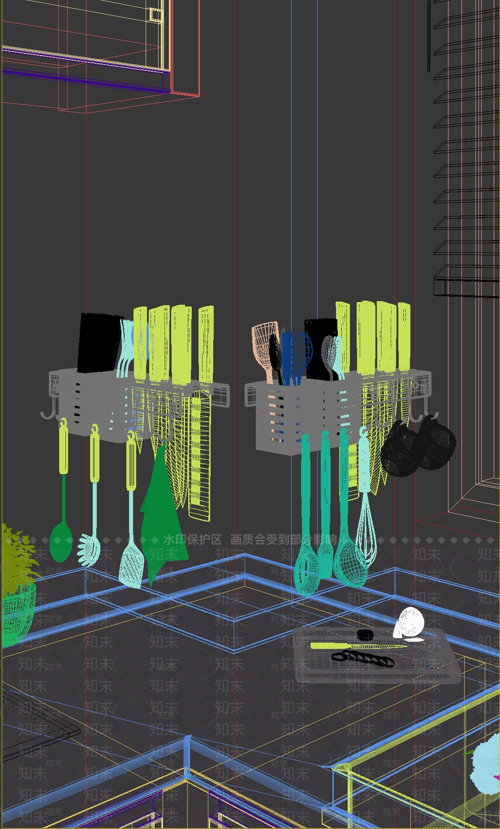 厨房用品3D模型下载【ID:1202048686】