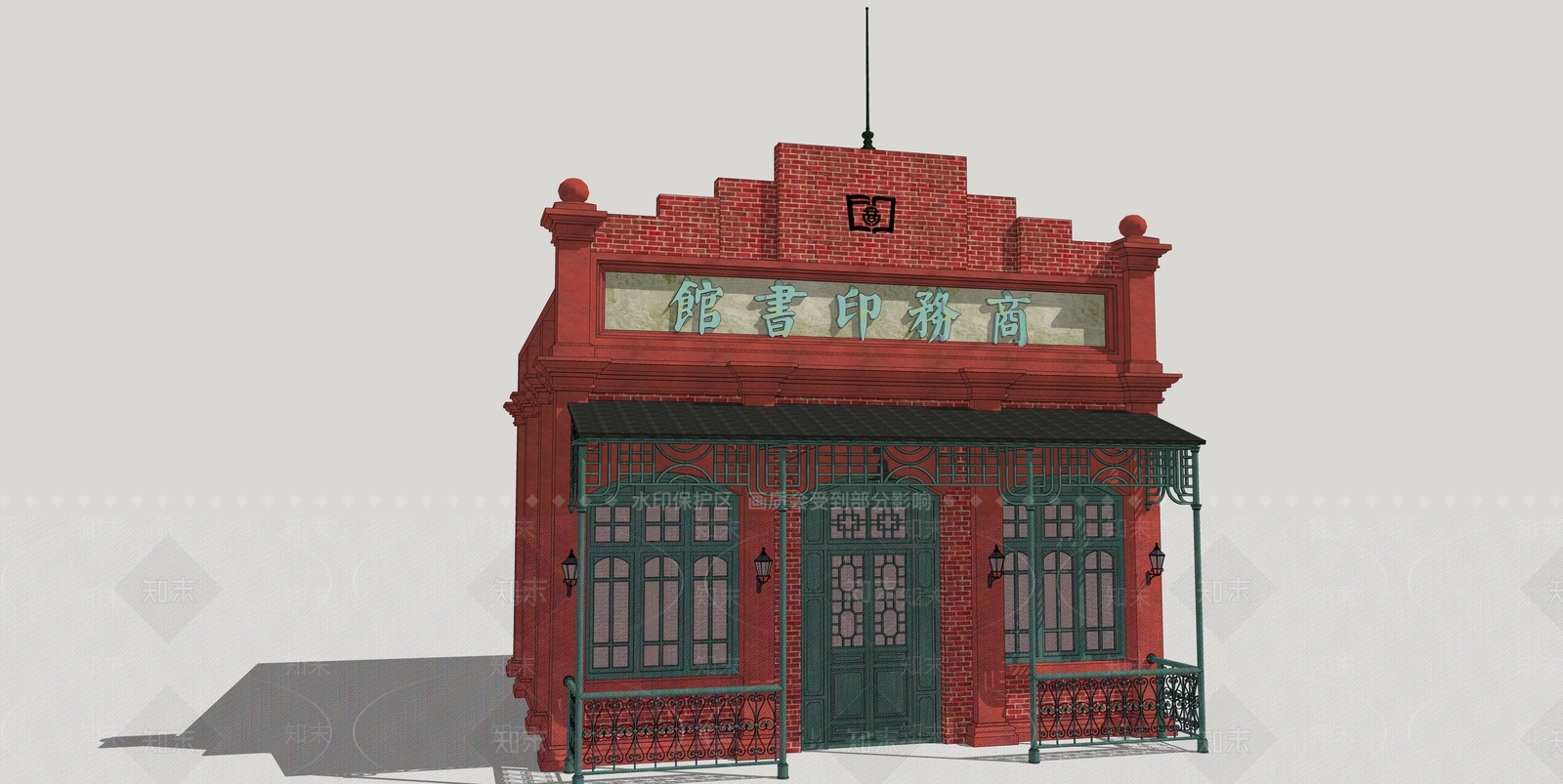 中式风格建筑SU模型下载【ID:1202049631】