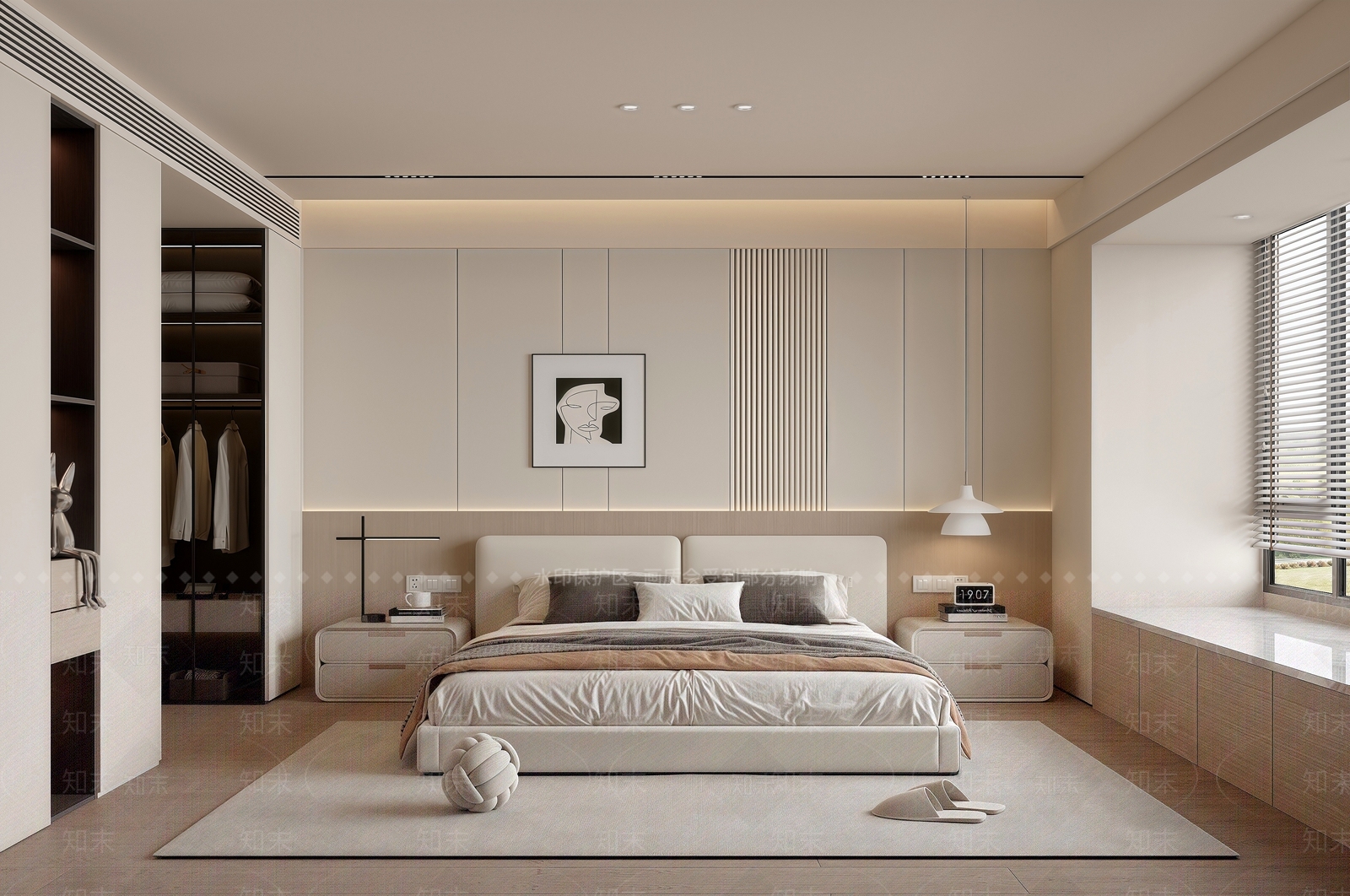 现代简约家居卧室3D模型下载【ID:1202052322】