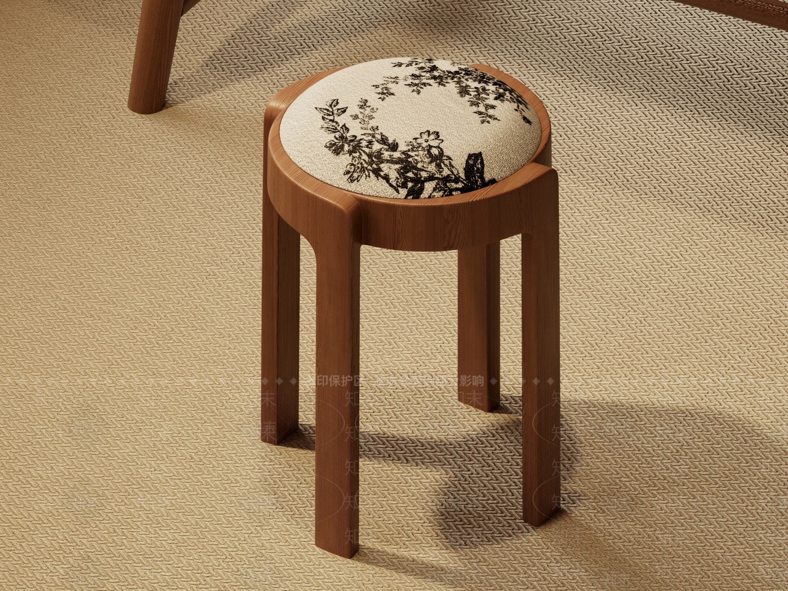新中式吧凳3D模型下载【ID:1202058329】