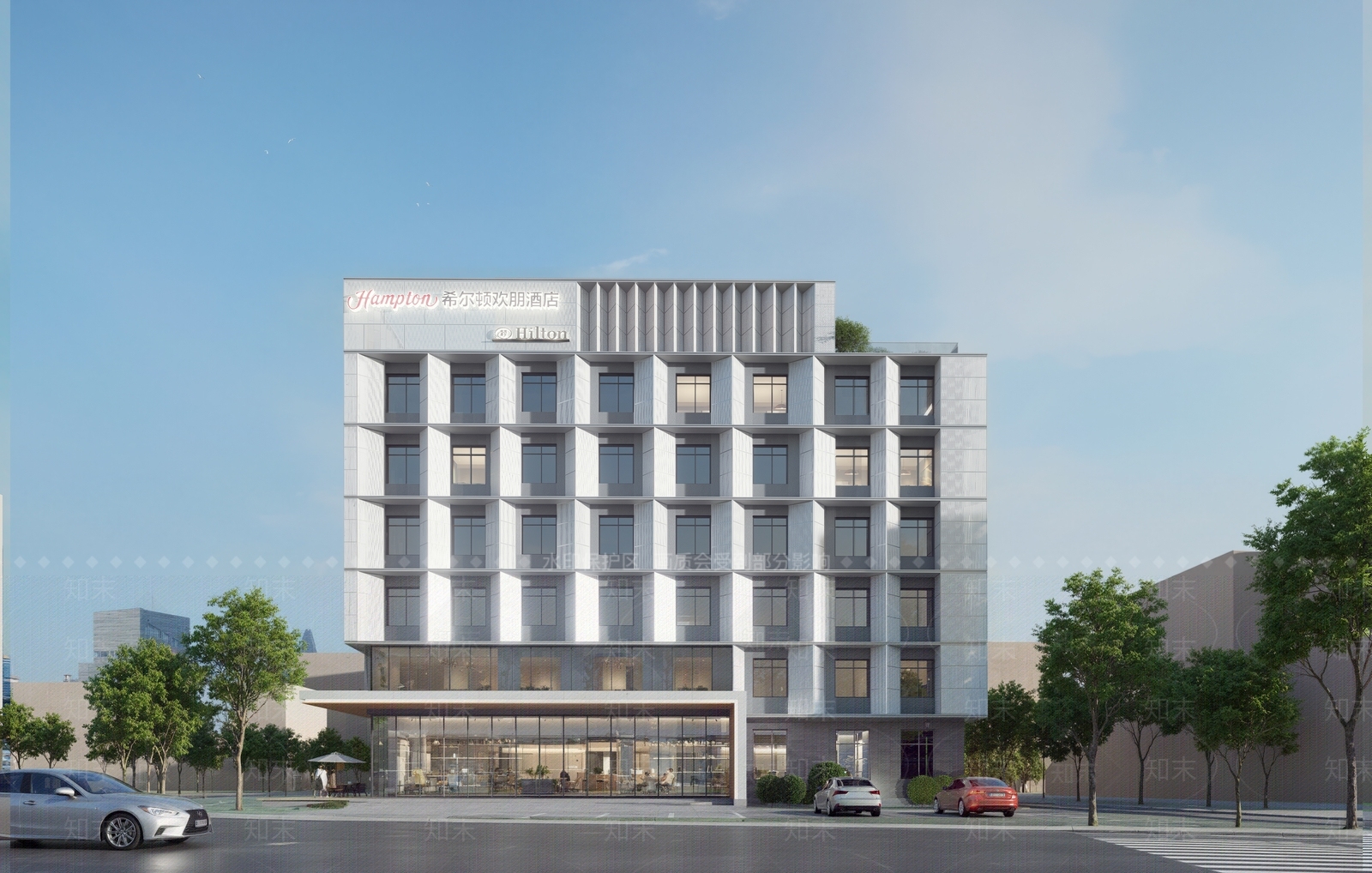 现代工业酒店建筑SU模型下载【ID:1202061545】