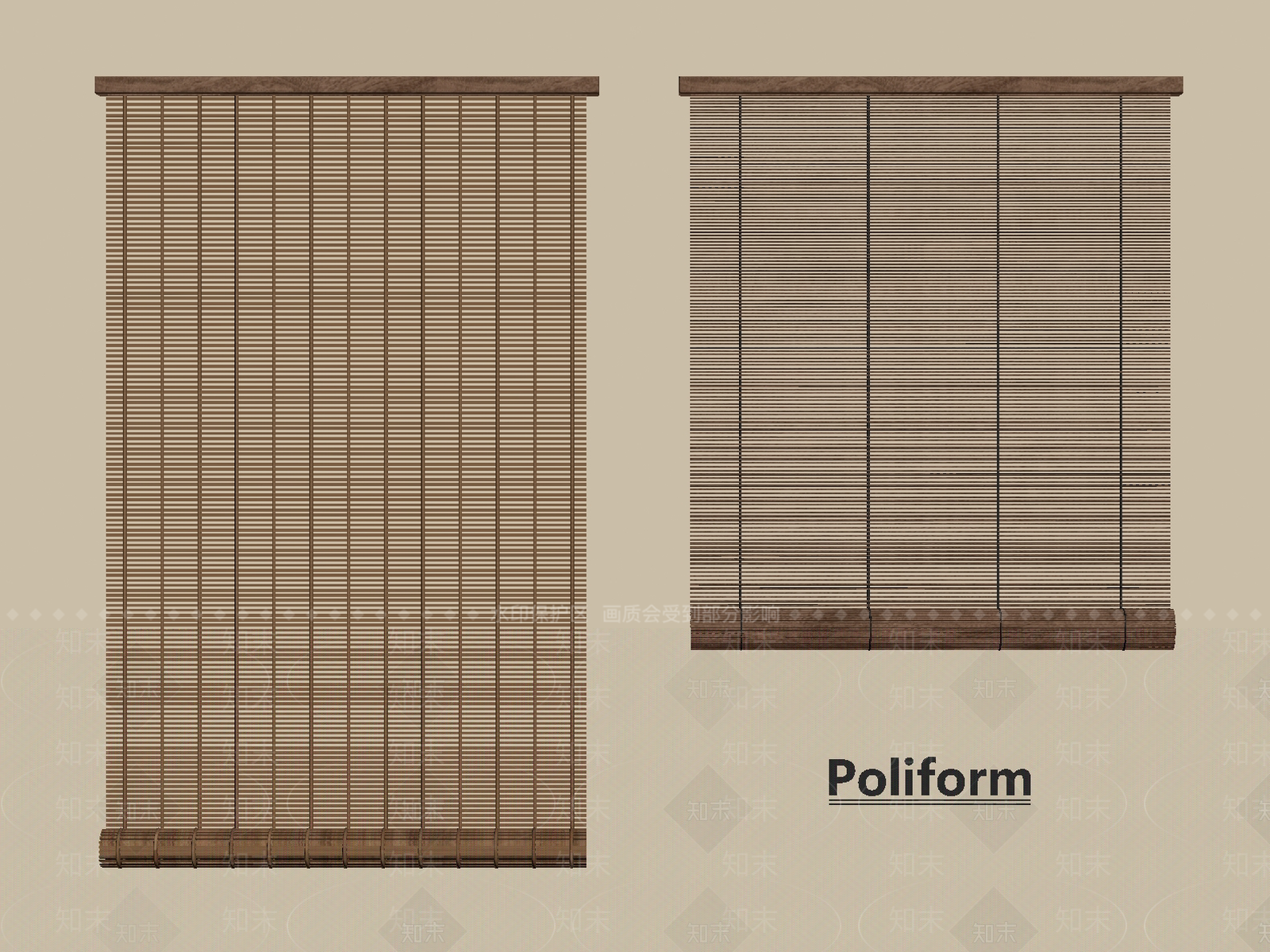 中古新中式窗帘SU模型下载【ID:1202061851】