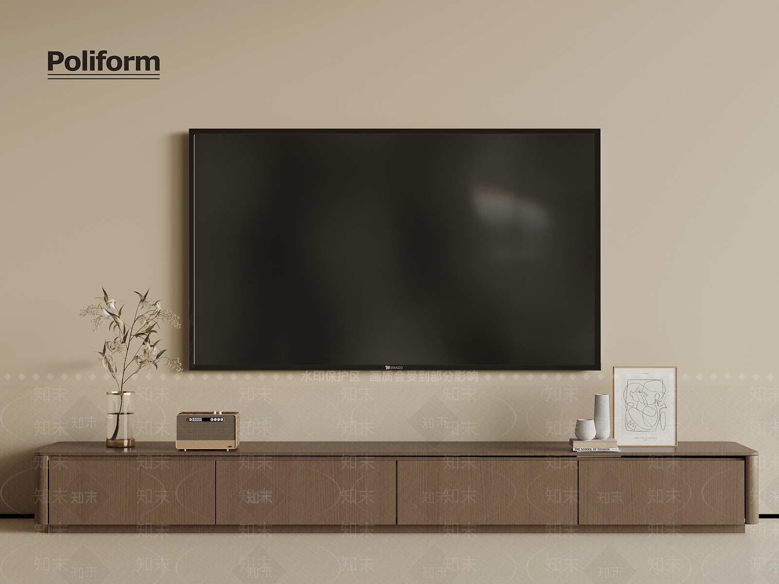 现代意式电视柜3D模型下载【ID:1202064687】