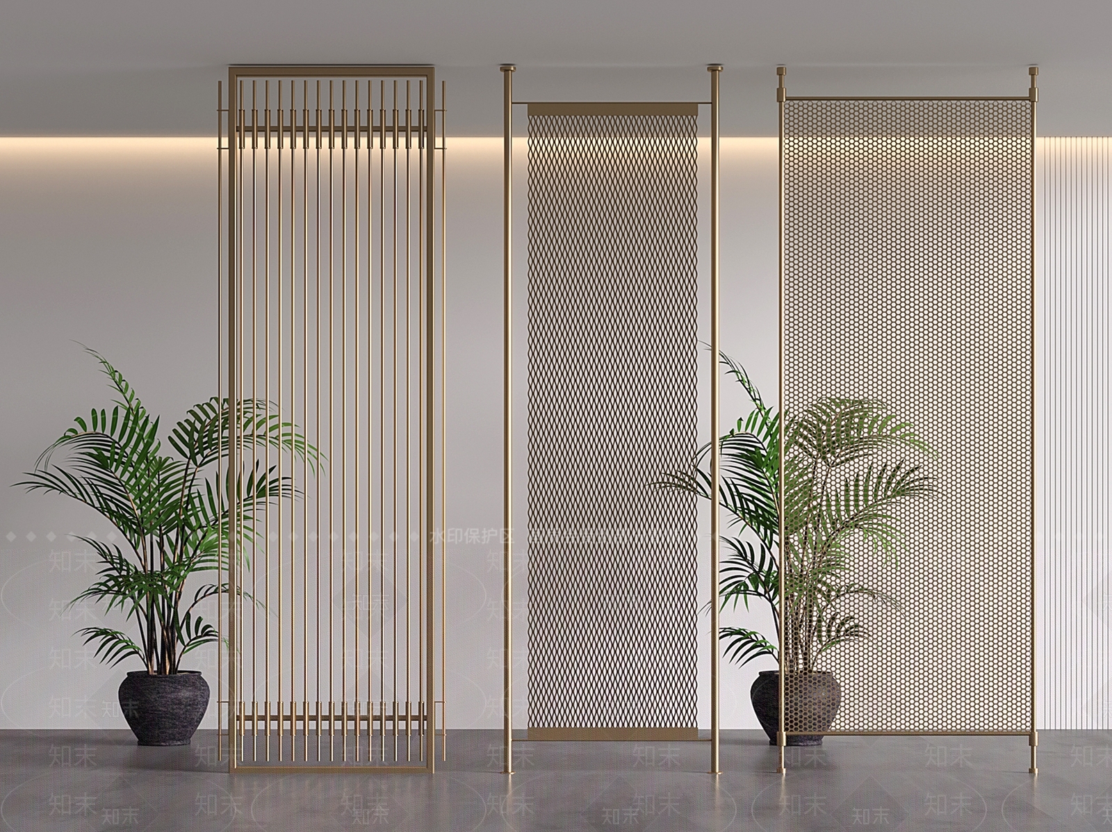 现代隔断SU模型下载【ID:1202067243】