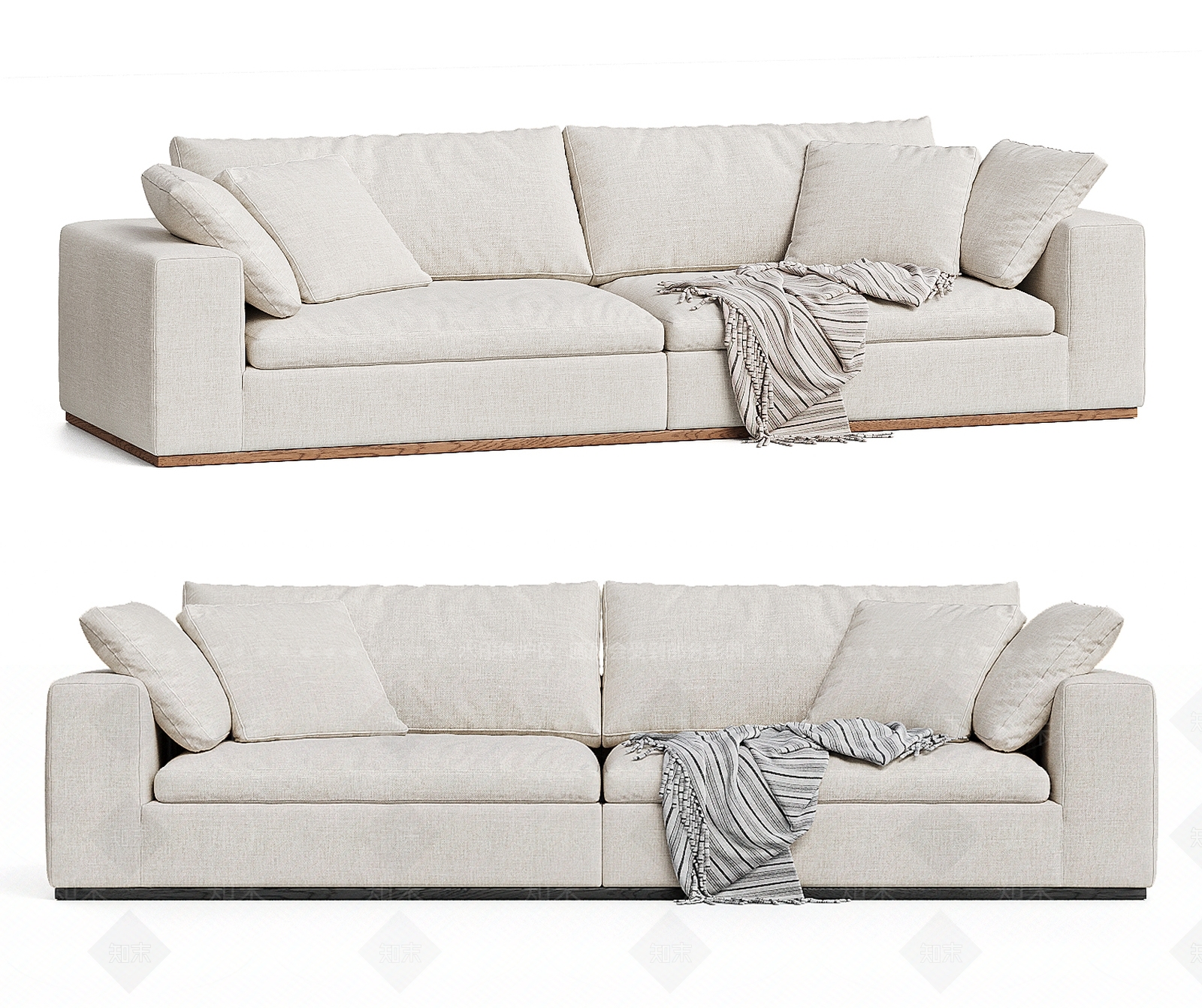 现代北欧双人沙发SU模型下载【ID:1202068547】