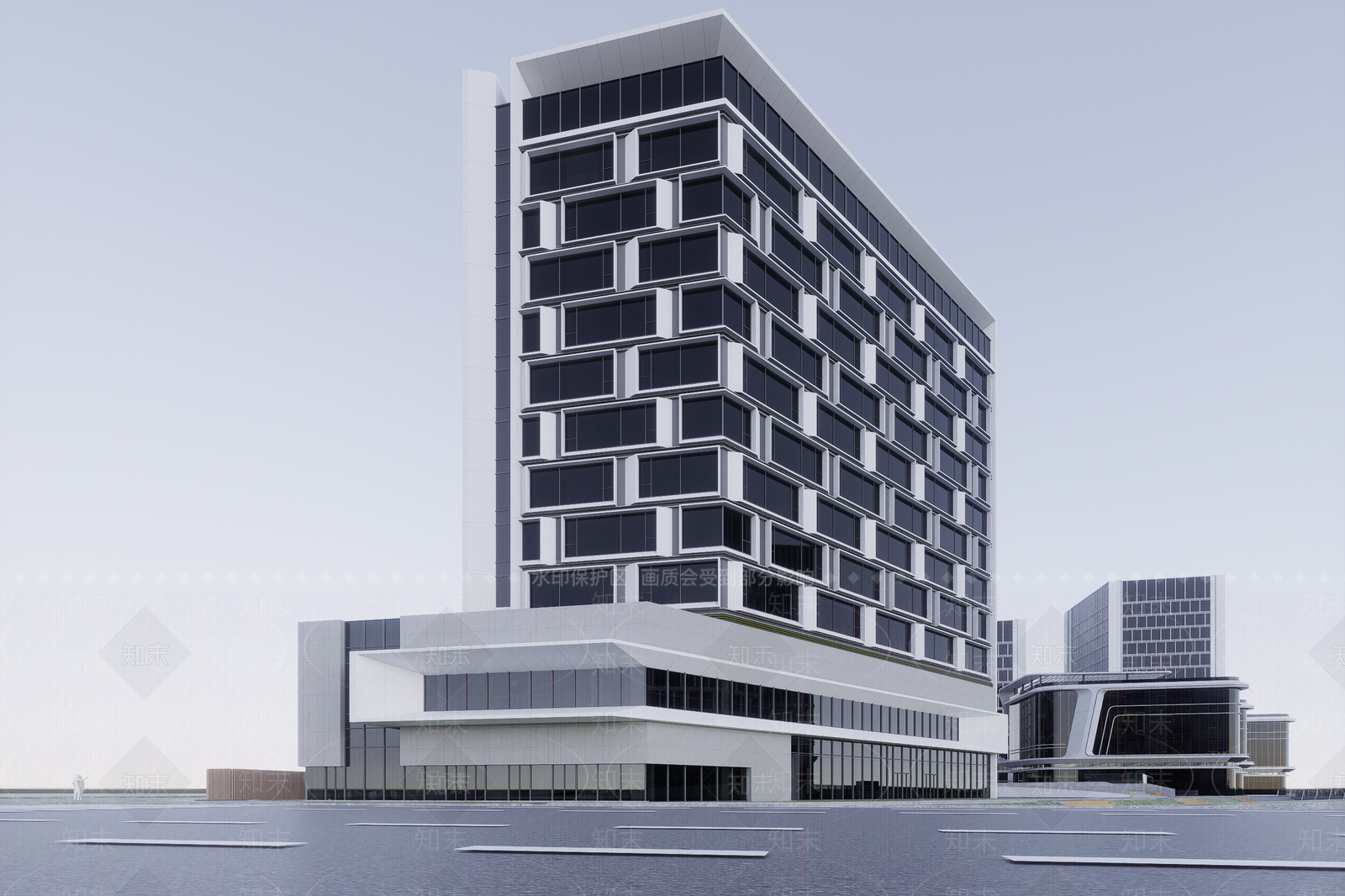 现代办公楼SU模型下载【ID:1202069005】