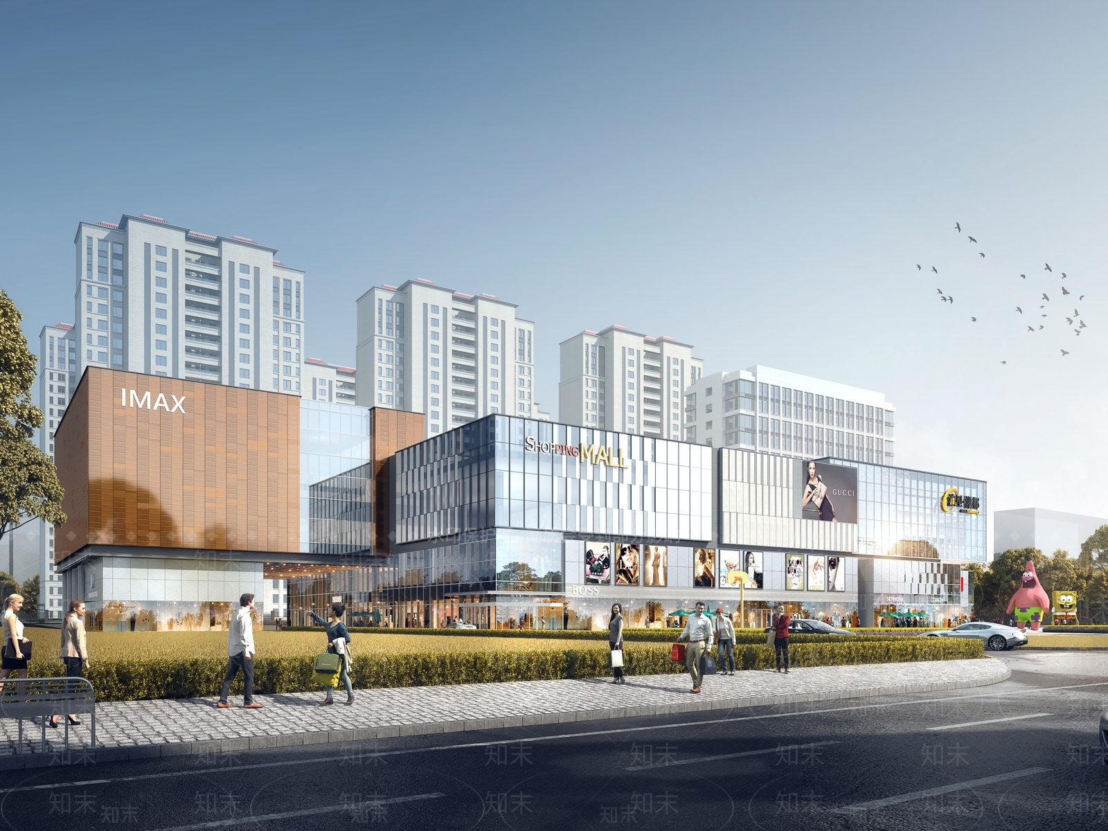 新中式现代高层住宅SU模型下载【ID:1202071718】