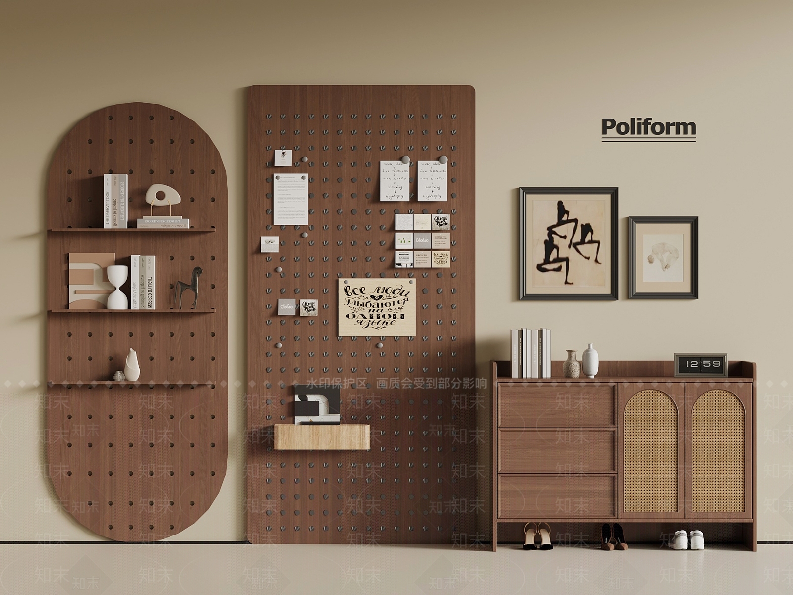 中古鞋柜3D模型下载【ID:1202074649】