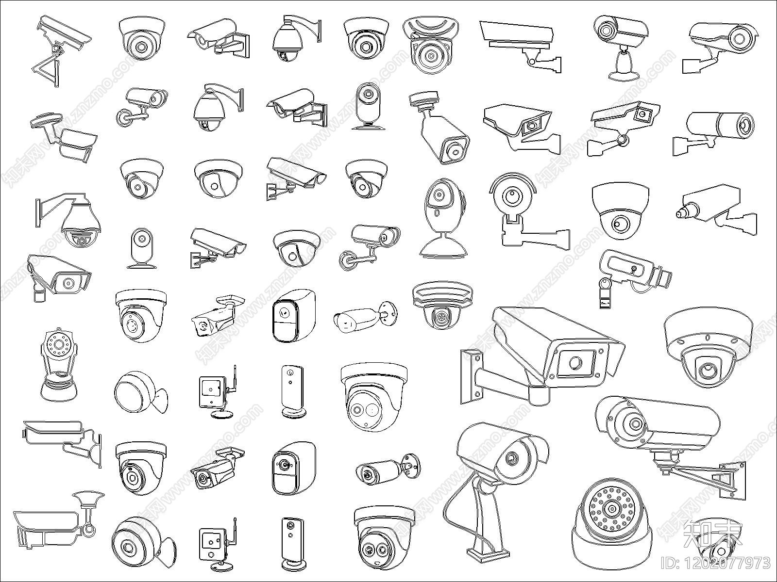 现代监控施工图下载【ID:1202077973】