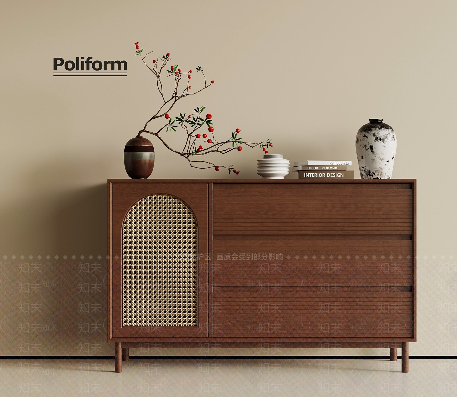 法式中古玄关柜3D模型下载【ID:1202079166】