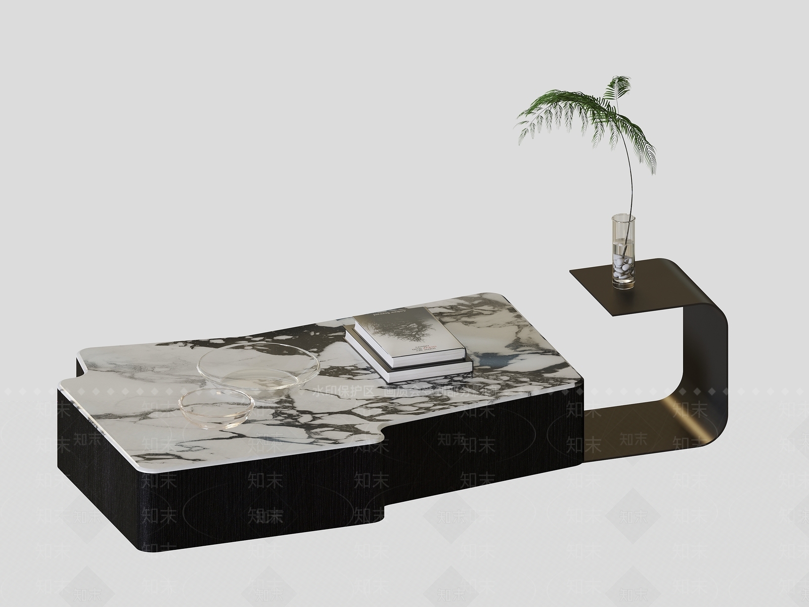 现代茶几3D模型下载【ID:1202079382】
