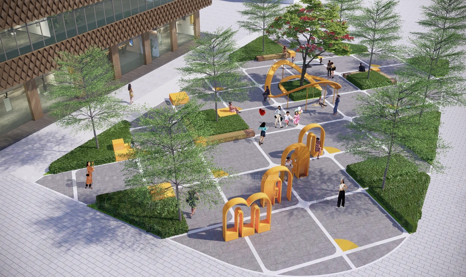 现代口袋公园SU模型下载【ID:1202079970】