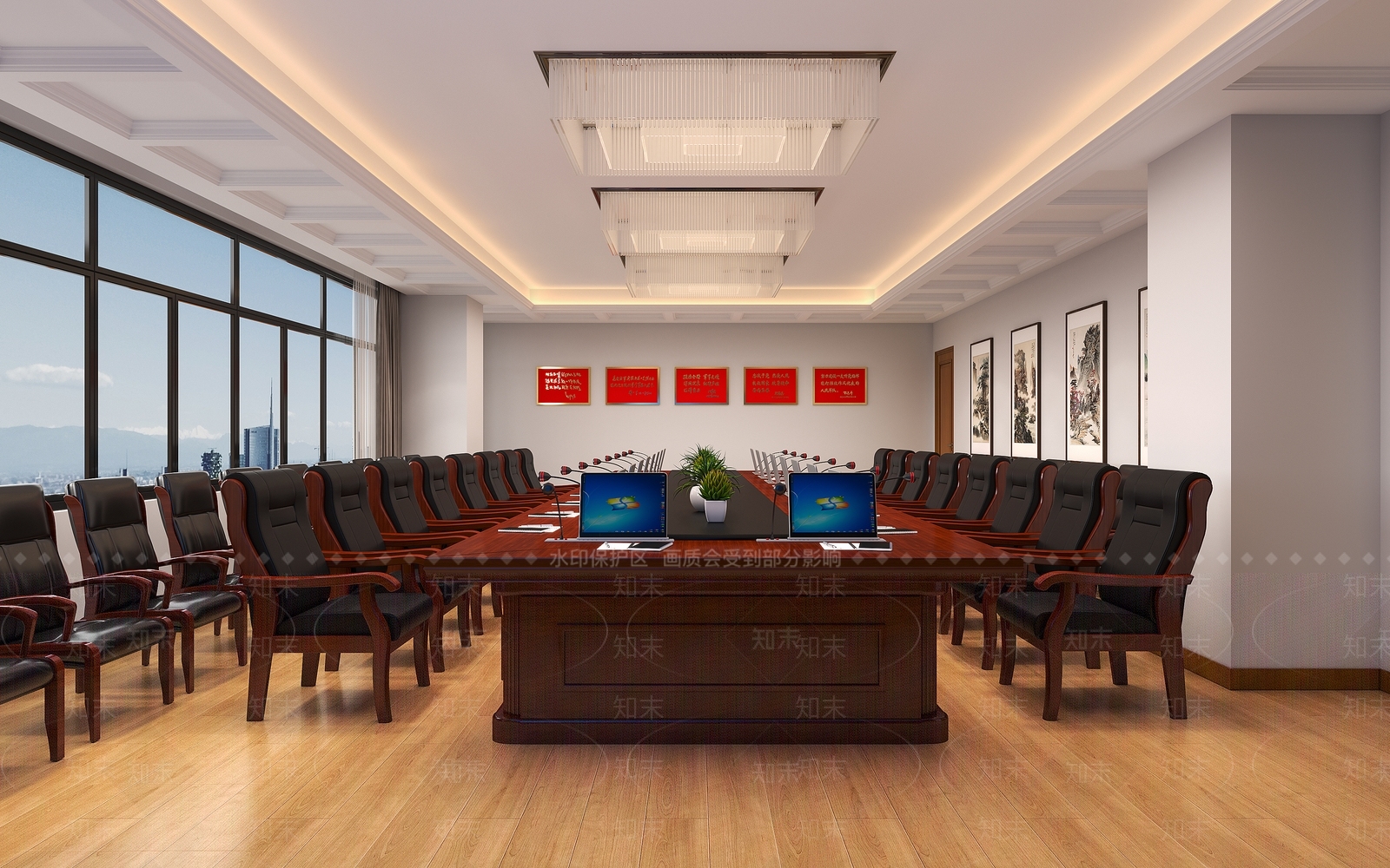 现代会议室3D模型下载【ID:1204040878】