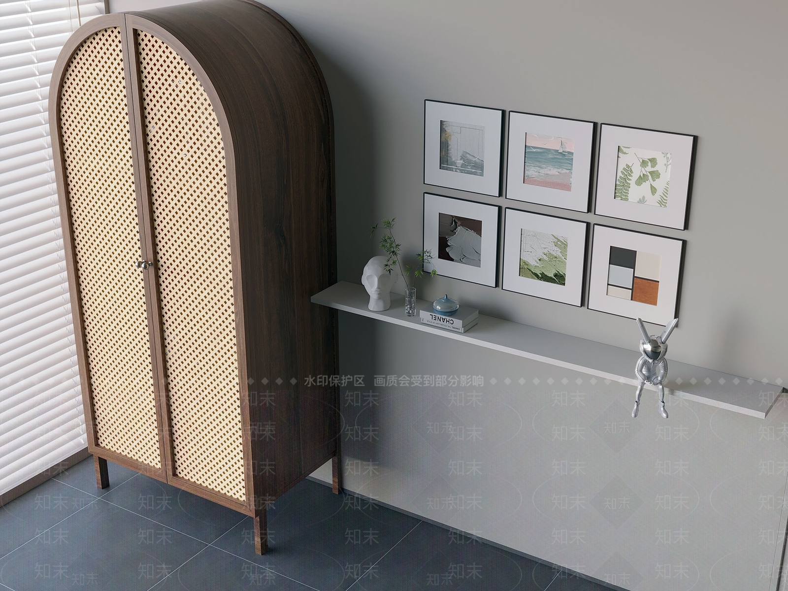 欧式衣柜3D模型下载【ID:1202082183】