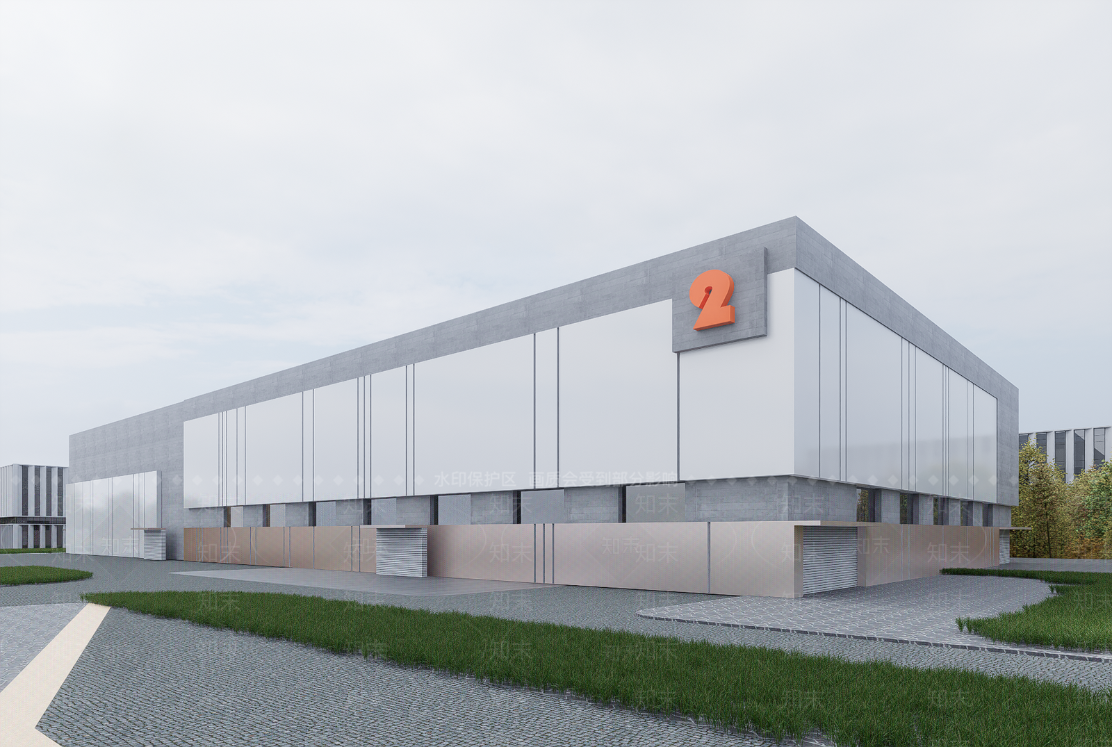 现代厂房SU模型下载【ID:1202084244】