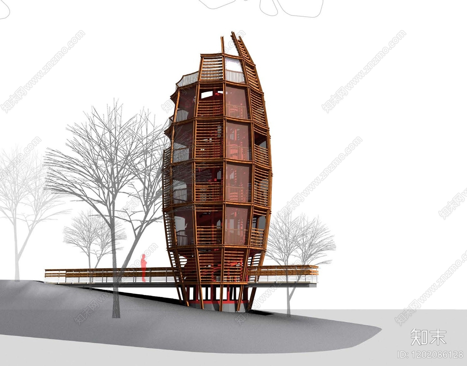 公园观景平台施工图下载【ID:1202086128】