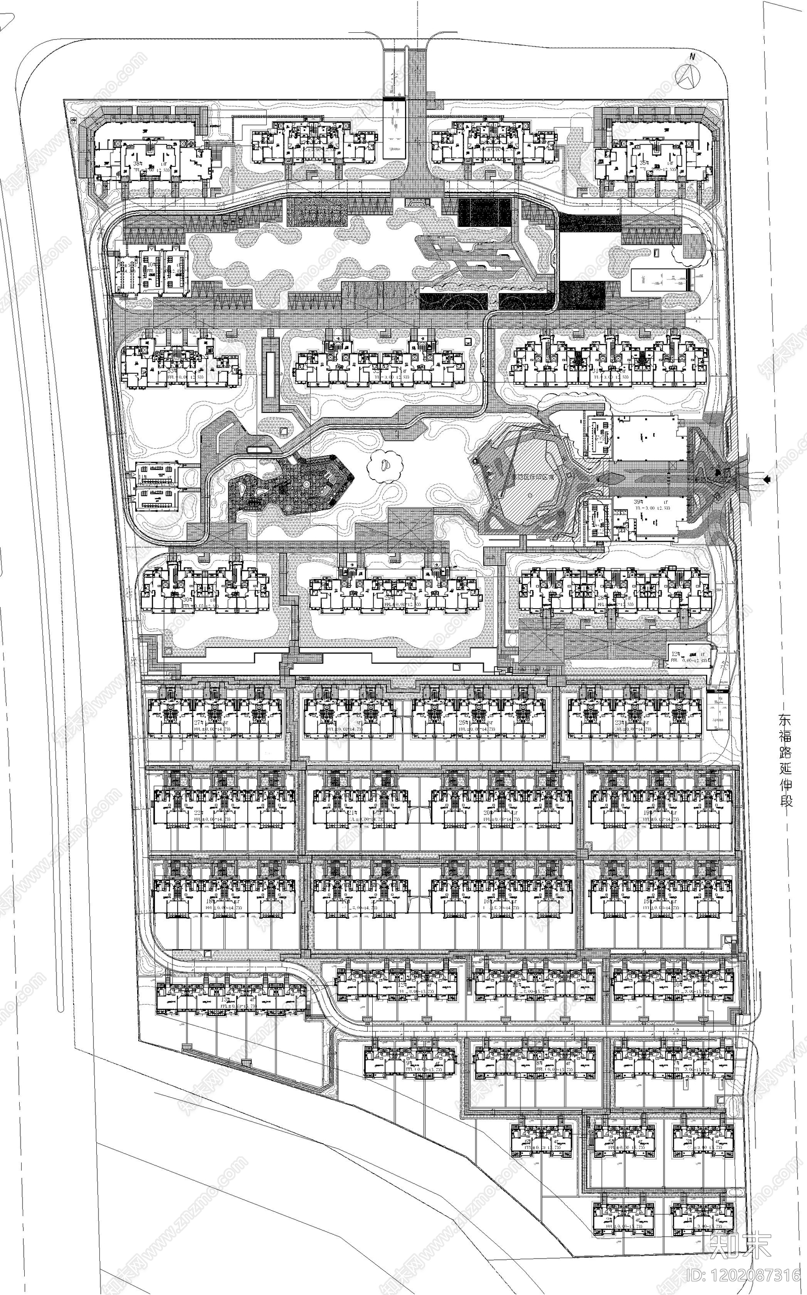 示范区景观cad施工图下载【ID:1202087316】