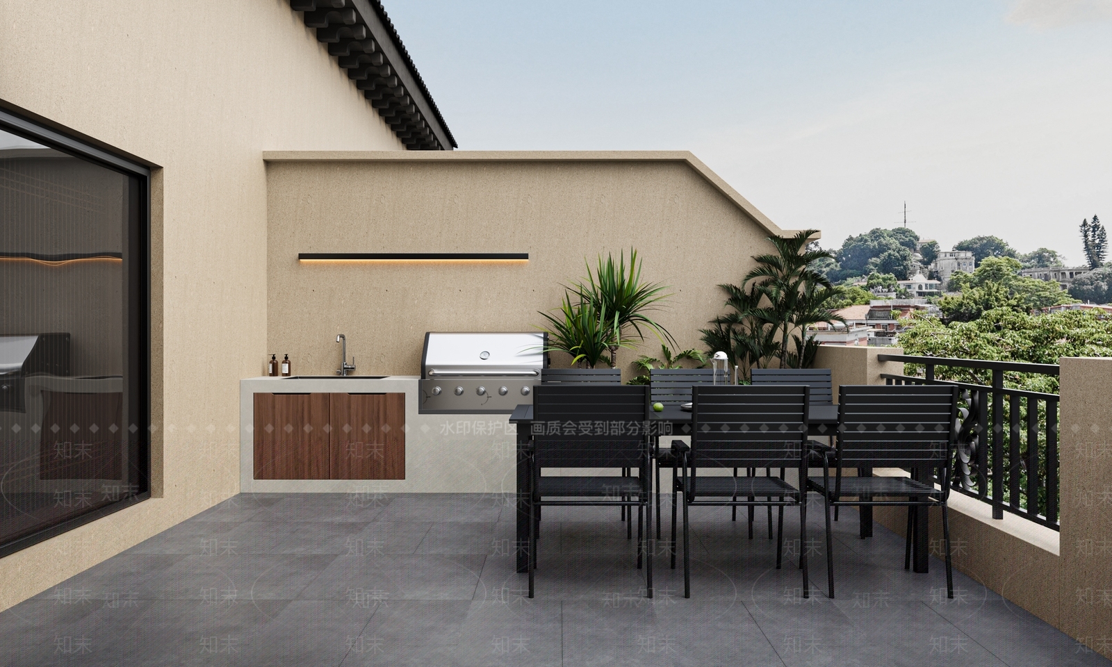 现代简约阳台3D模型下载【ID:1202087922】