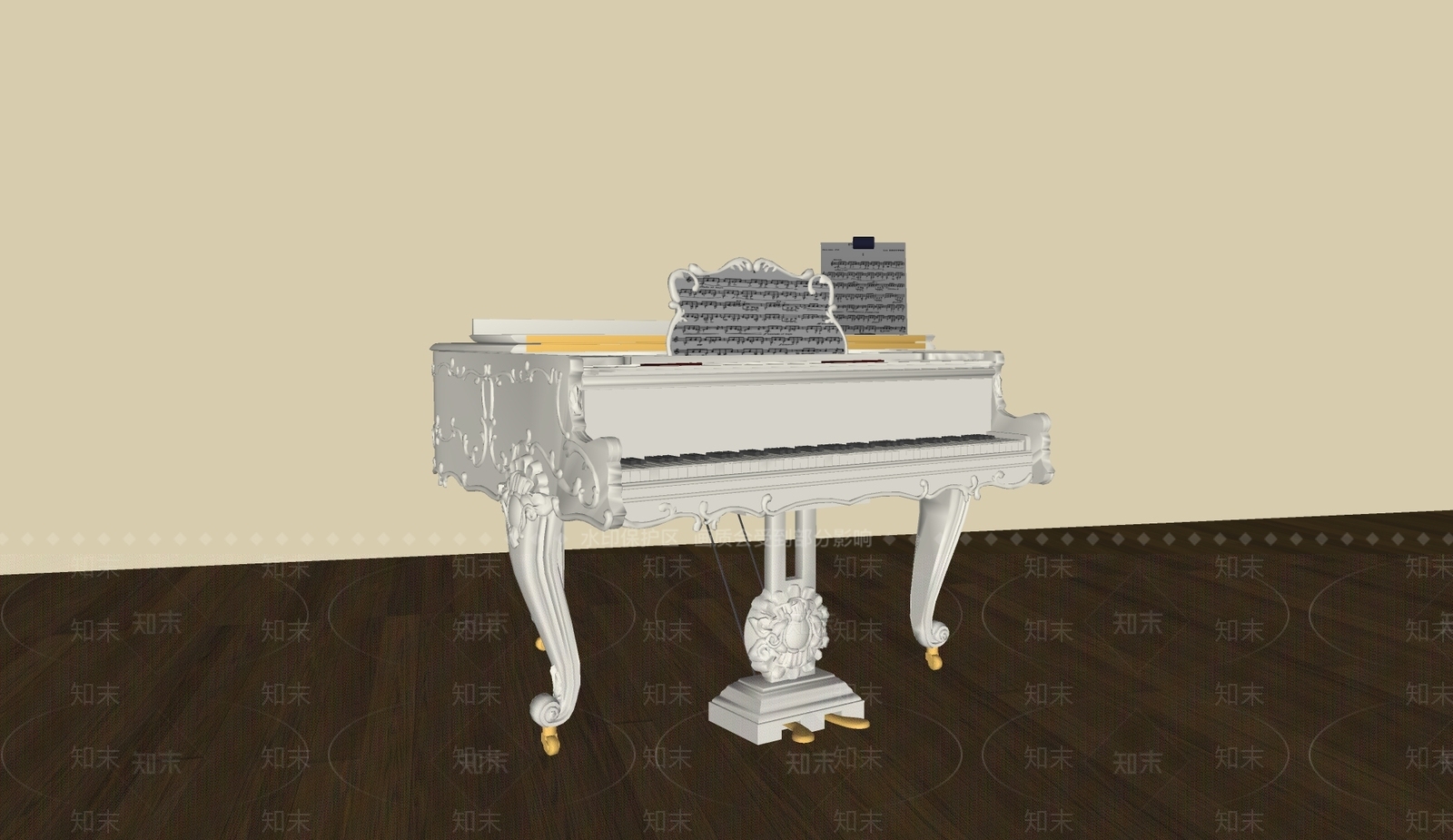 乐器SU模型下载【ID:1202090124】